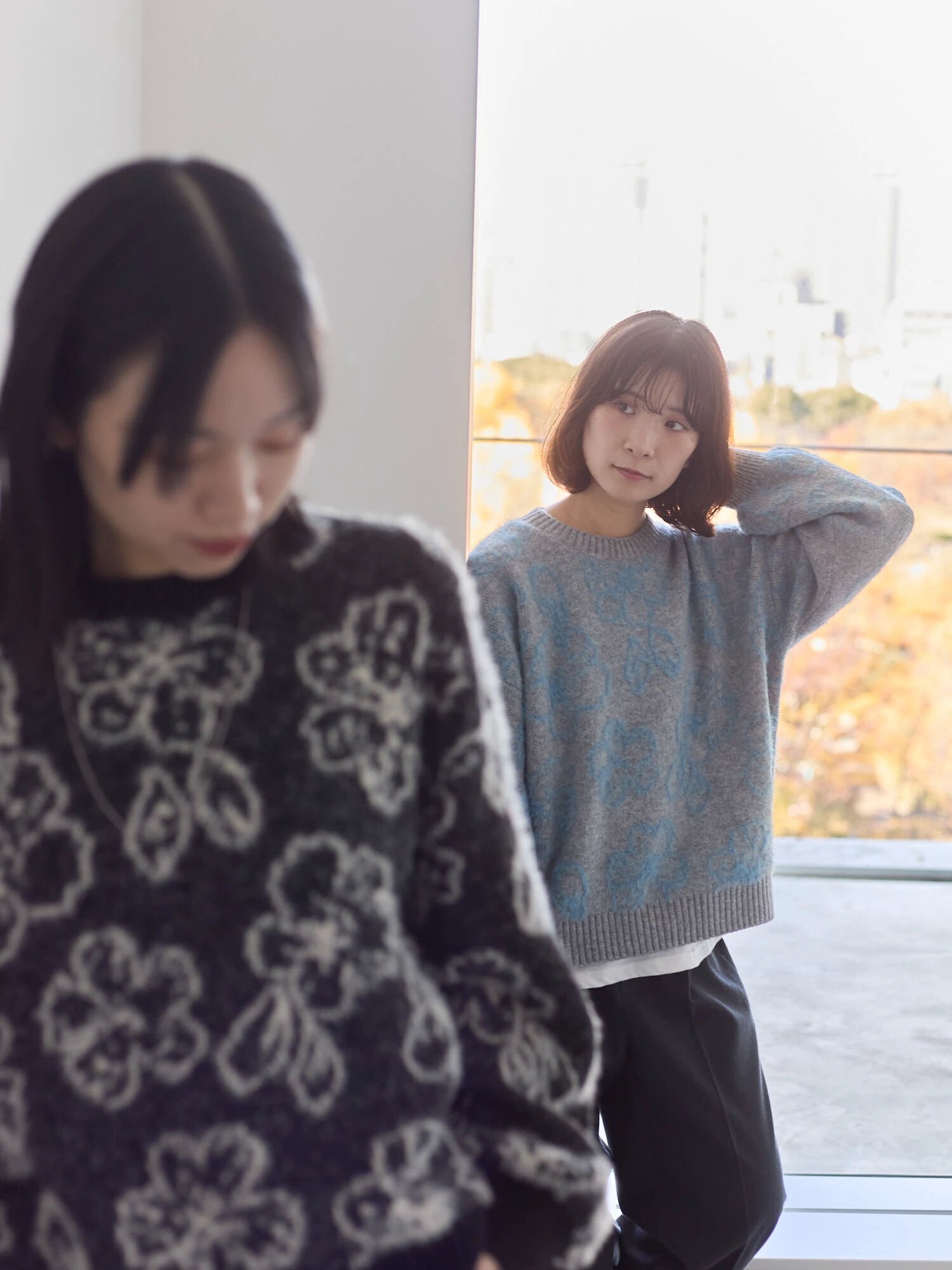 Samansa Mos2｜花柄シャギーニットプルオーバー | Rakuten Fashion