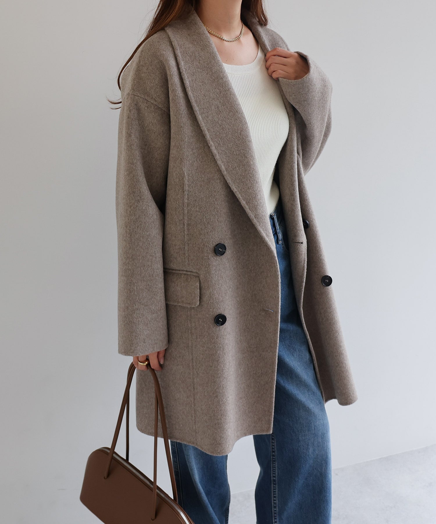 andme｜リバー ダブルコート evernavy エバーネイビー | Rakuten