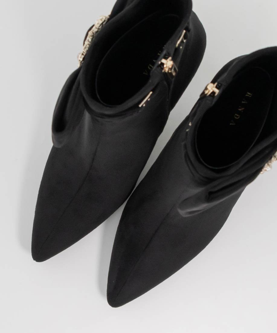 RANDA｜2WAY ビジュー*リボン ショートブーツ | Rakuten Fashion(楽天