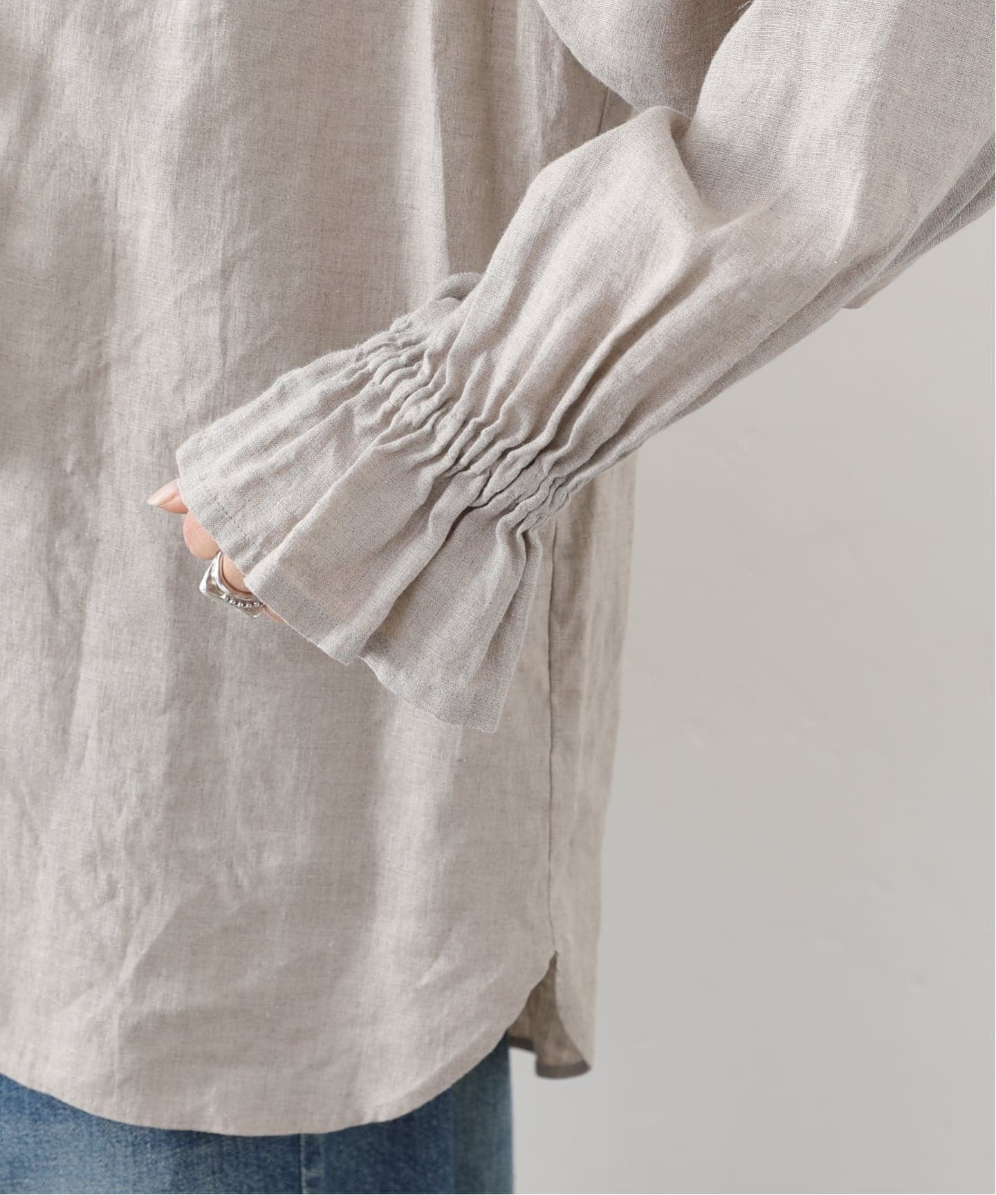 journal standard luxe｜《予約》フレンチリネン フリルパフブラウス