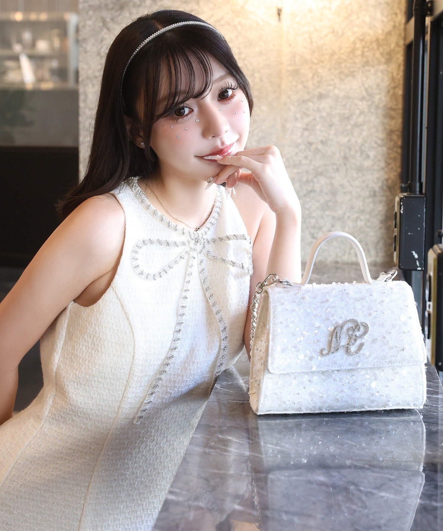 one after another NICE CLAUP｜ビジューリボンミニワンピ | Rakuten