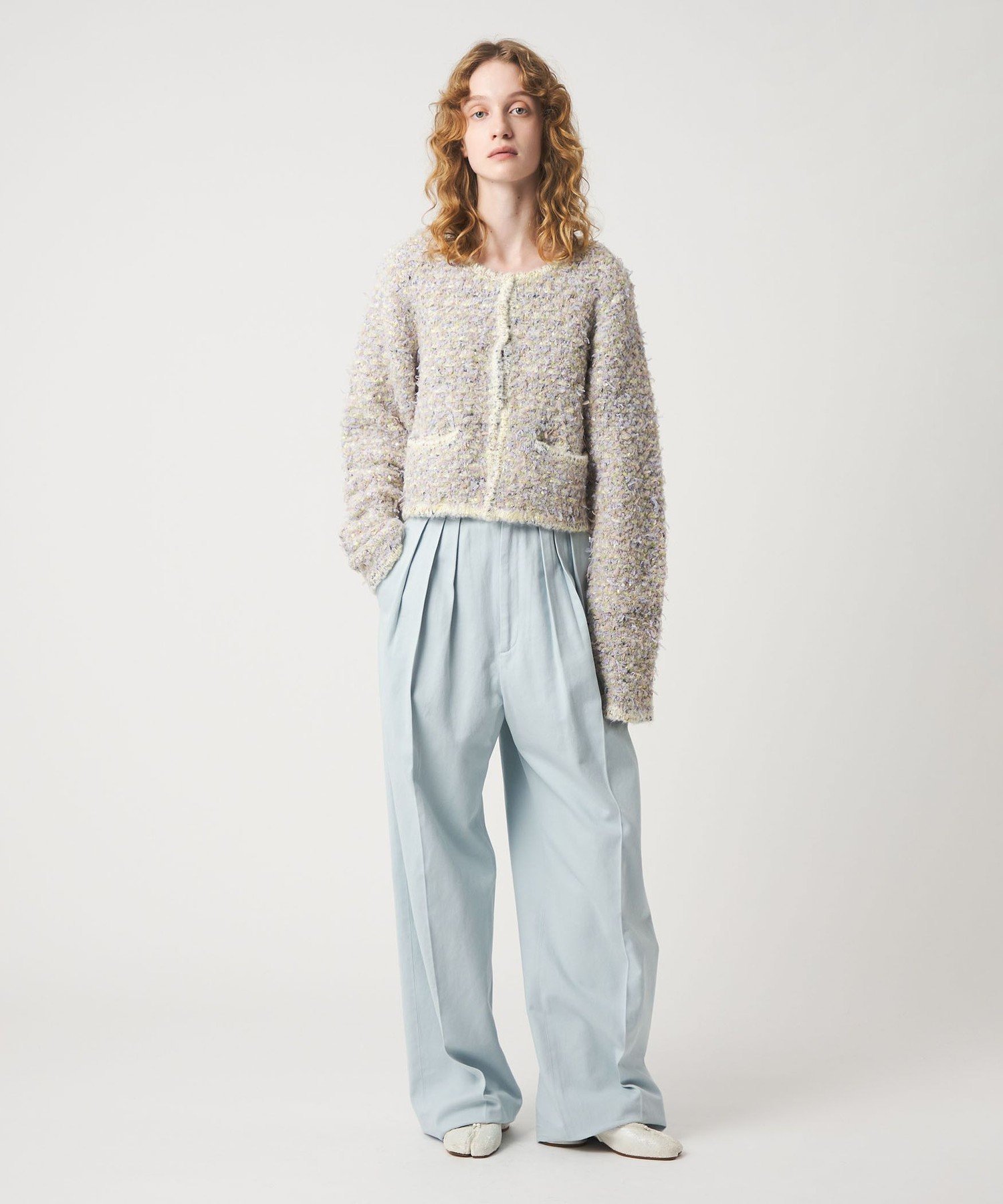 ＜6(ROKU)＞コットンレーヨン タックパンツ　36 6(ROKU)＞コットンレーヨン タックパンツ（スラックス）｜6（ロク）の