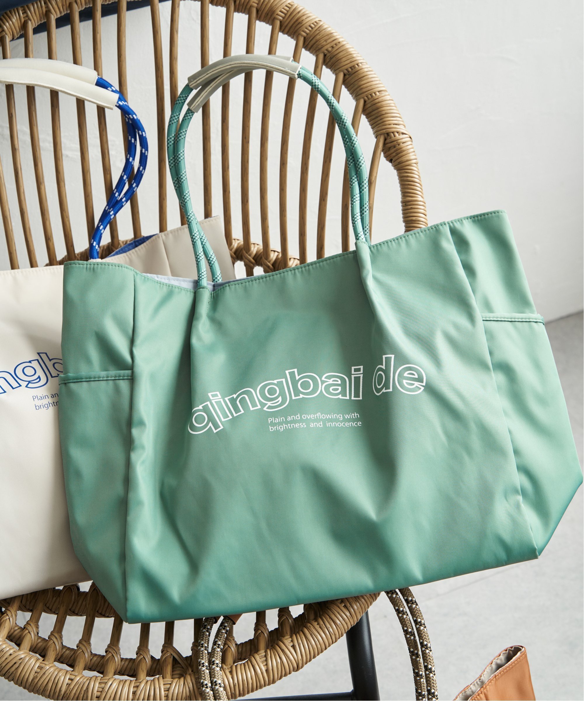 ikka｜撥水ロゴ入りビッグトートバッグ | Rakuten Fashion(楽天