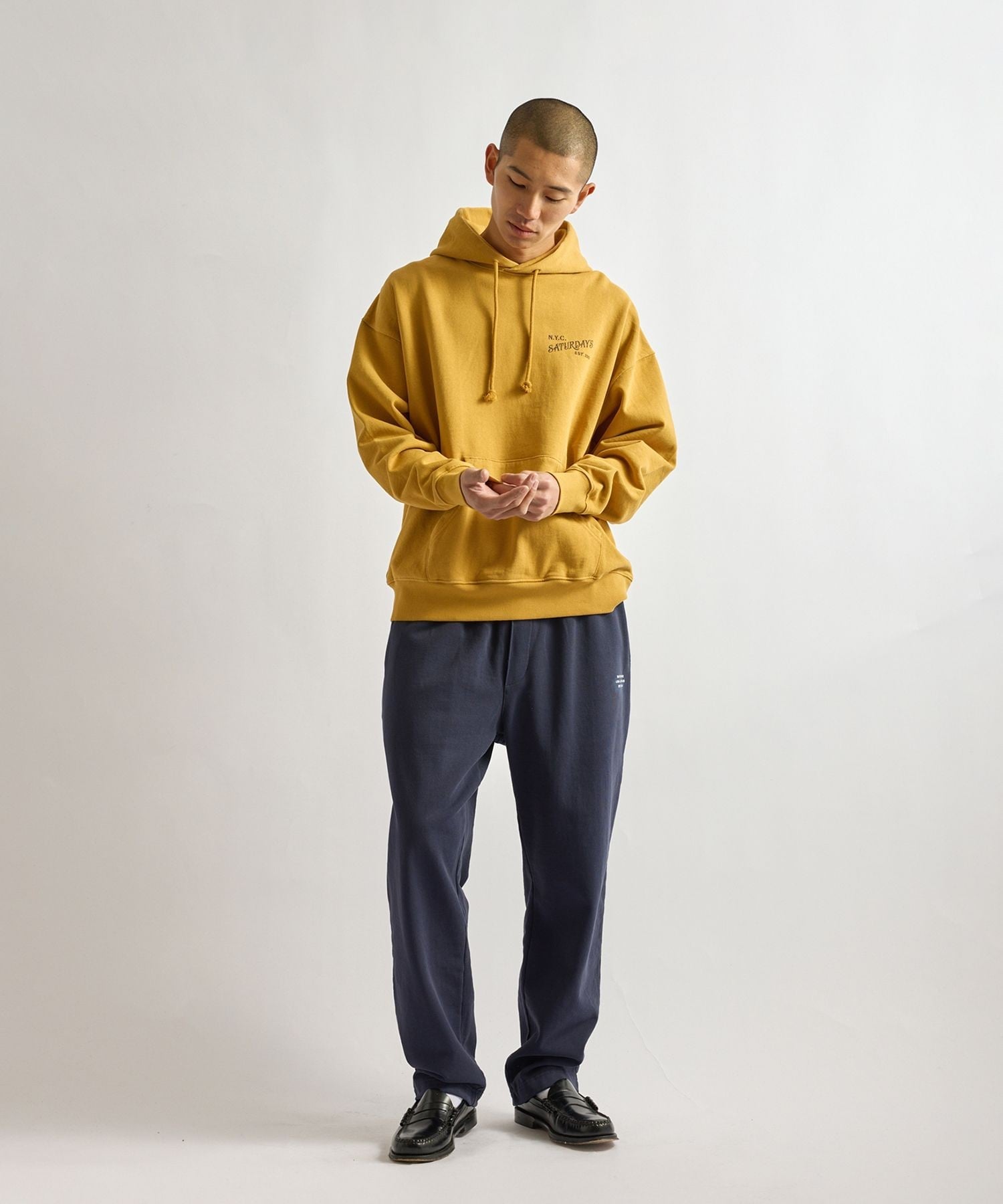 Saturdays NYC｜Warren Vintage Serif Relaxed Hoodie | Rakuten