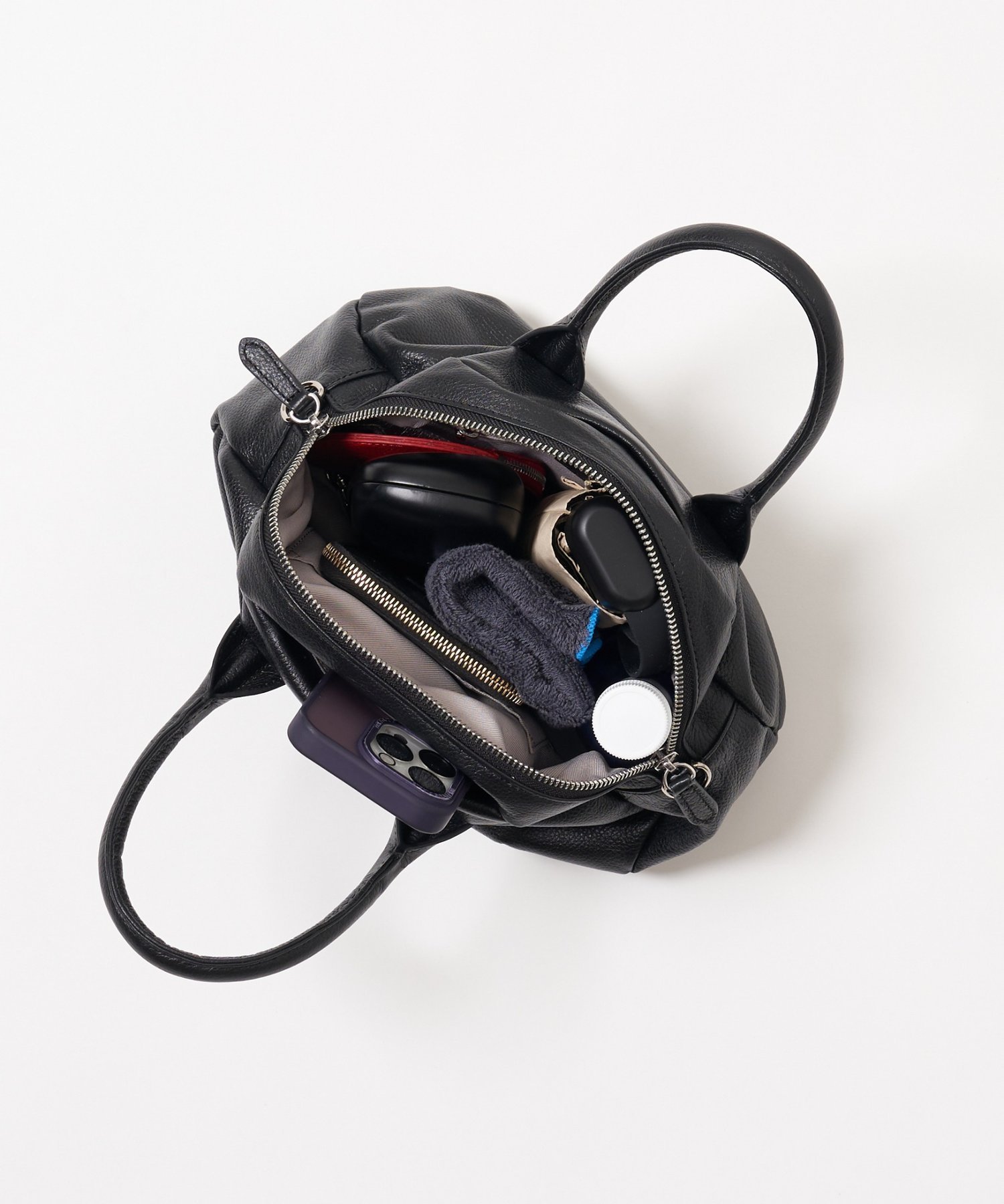 BEARDSLEY｜《本革》ラウンドミニボストンバック | Rakuten Fashion