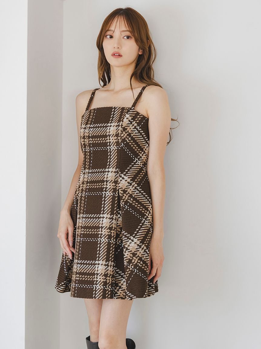 SNIDEL｜【WEB限定】ロービングチェックミニワンピース | Rakuten