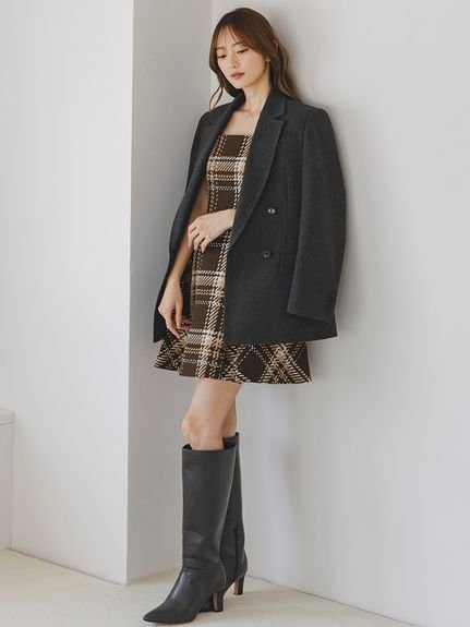 SNIDEL｜【WEB限定】ロービングチェックミニワンピース | Rakuten