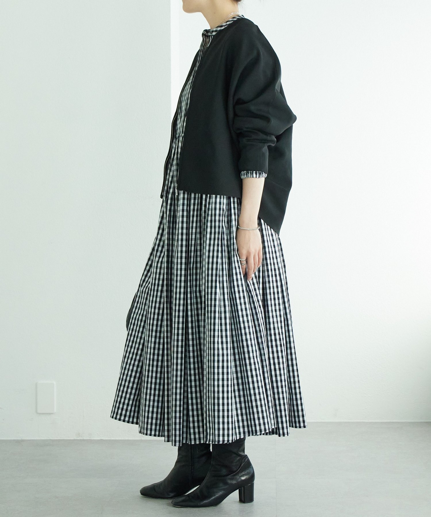 BEARDSLEY｜先染めギャザーワンピース | Rakuten Fashion(楽天