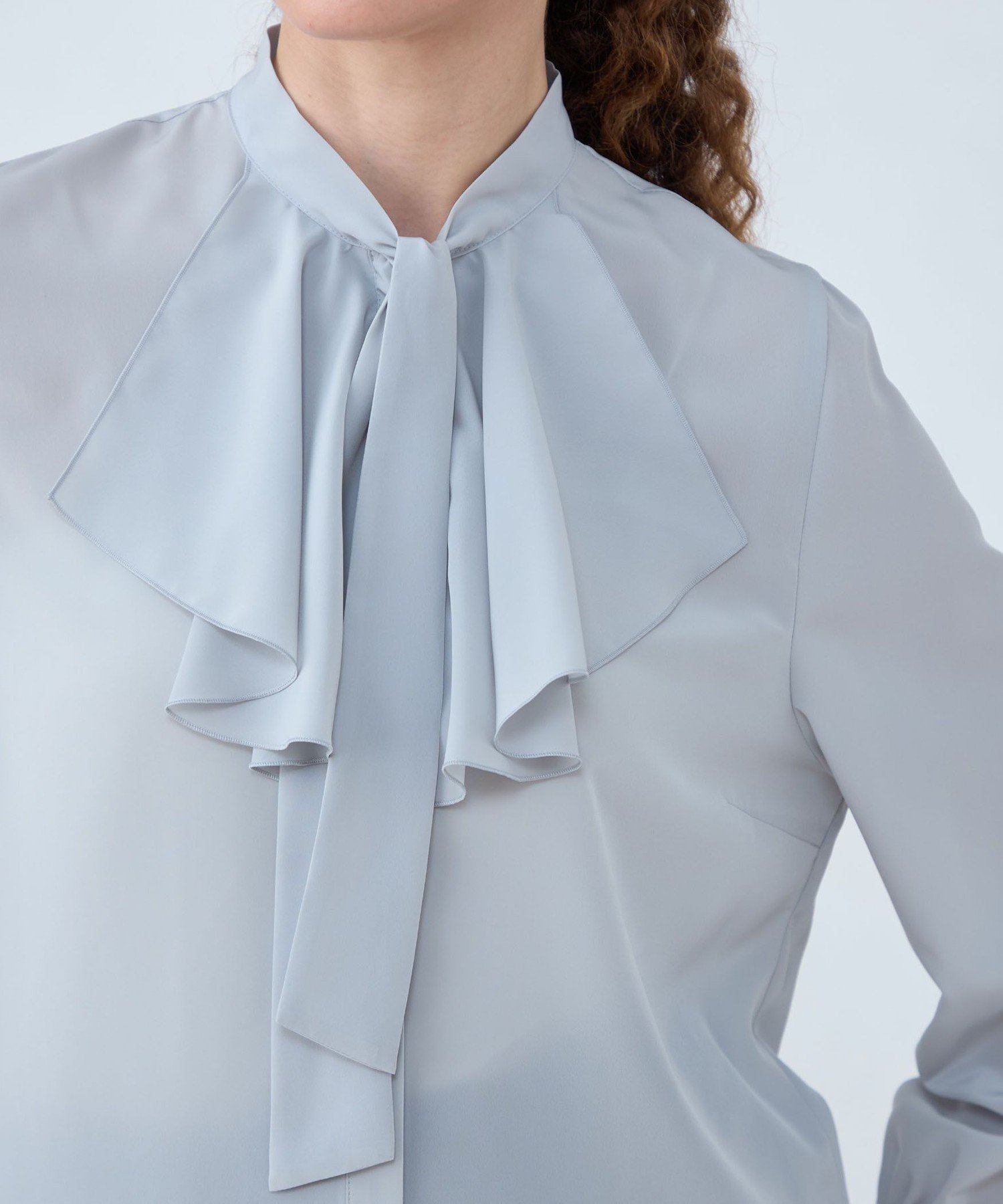 TOMORROWLAND｜クリアデシン フリルボウタイブラウス | Rakuten