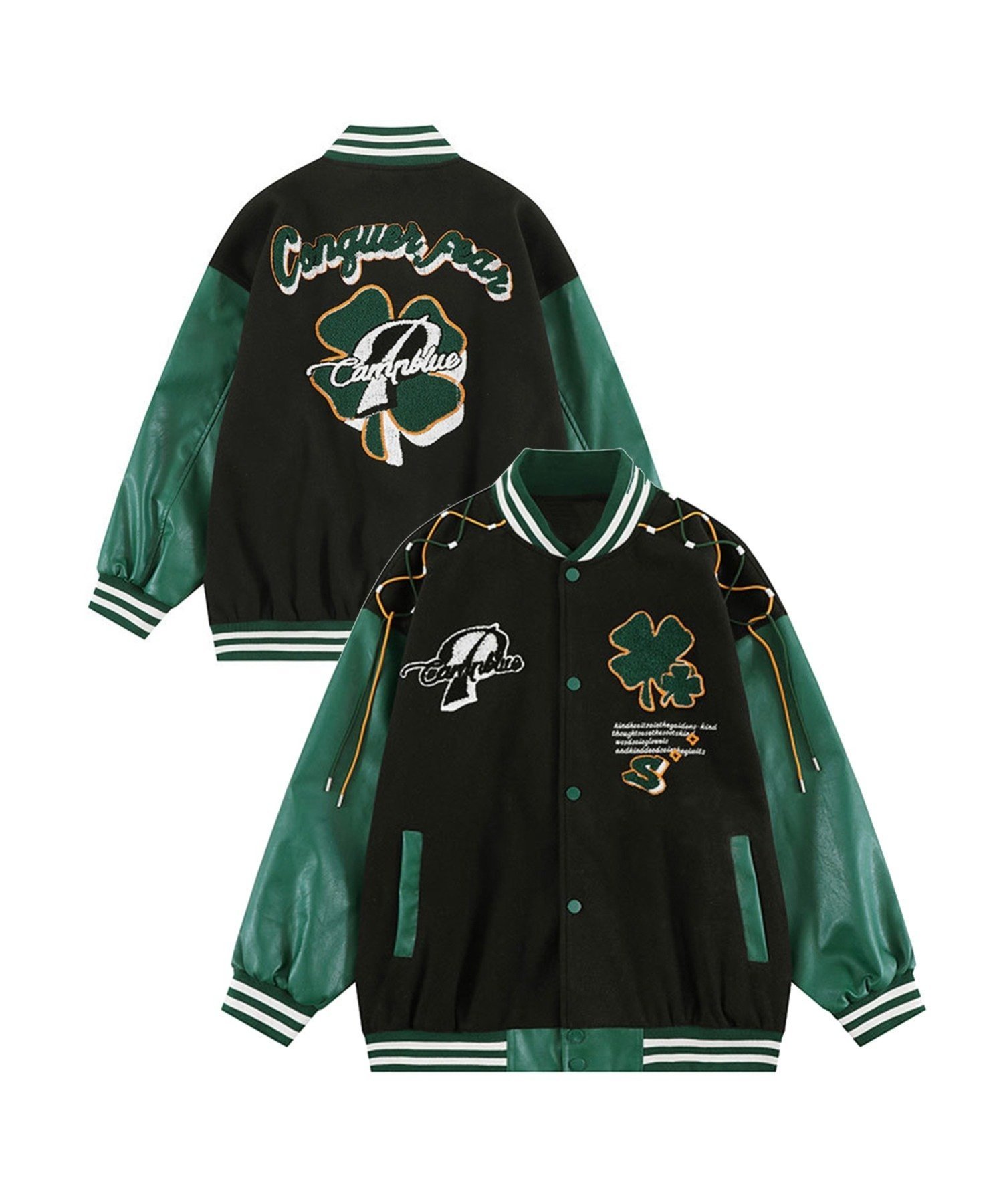 aimoha｜HOOK/(U)【HOOK】個性派・肩紐デザインワッペン刺繍スタジャン