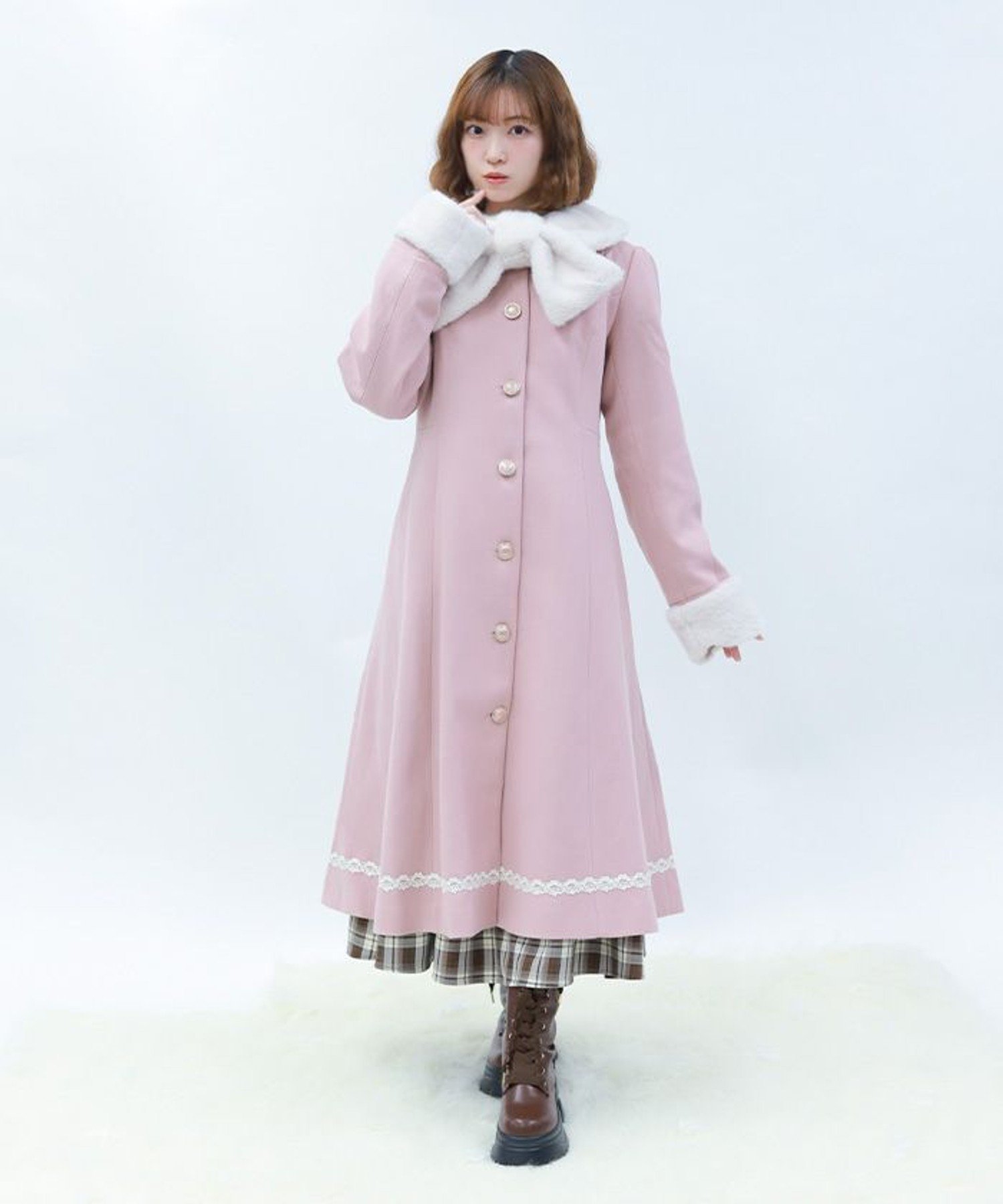axes femme｜ファーティペ付ロングコート | Rakuten Fashion(楽天