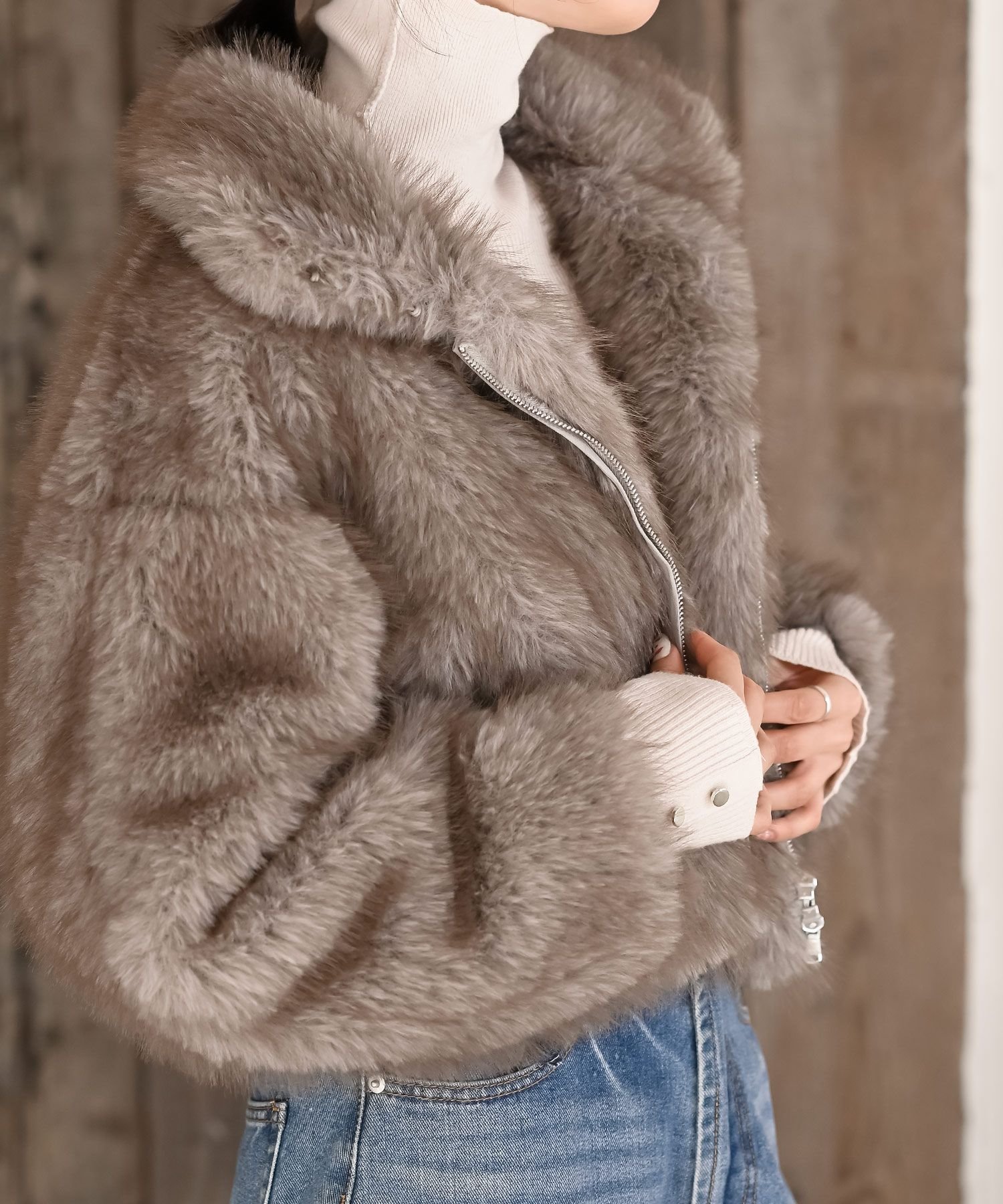 rps｜ミックスファー2WAYブルゾン | Rakuten Fashion(楽天ファッション