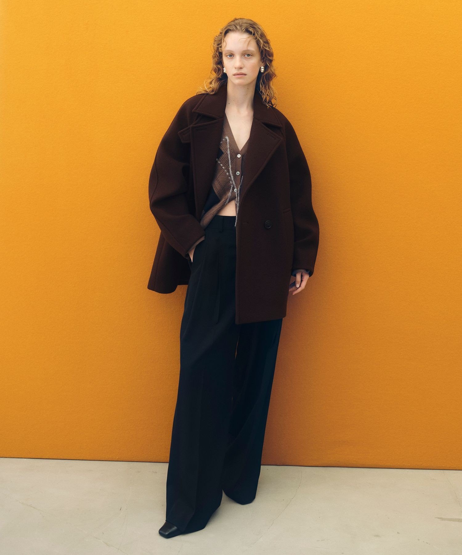 ADAM ET ROPE'｜ウールボンディングミドルコート | Rakuten Fashion