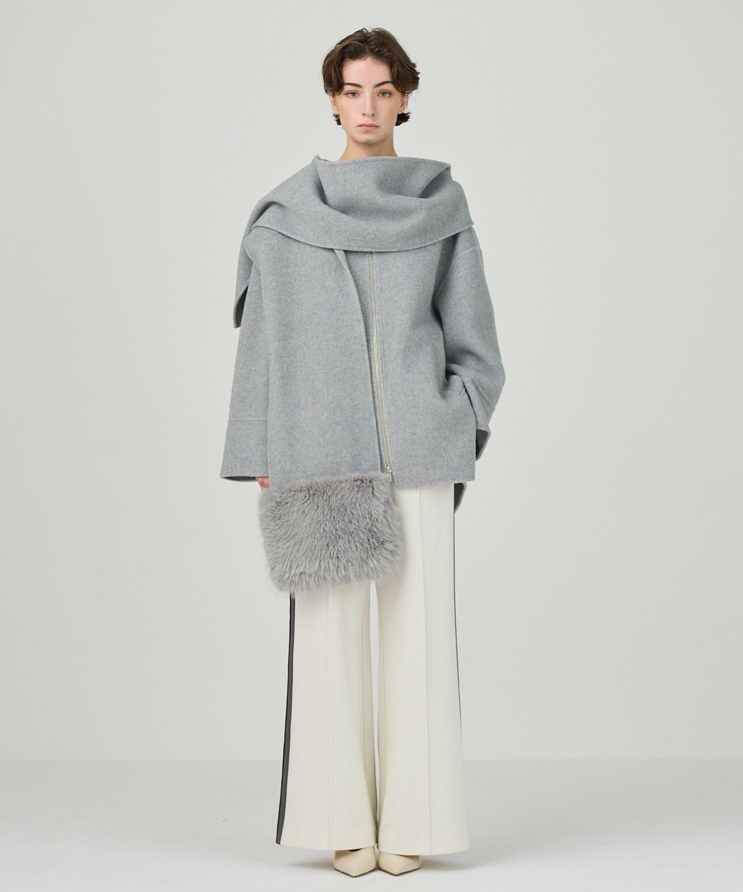 GRACE CONTINENTAL｜フードストールリバーコート | Rakuten Fashion