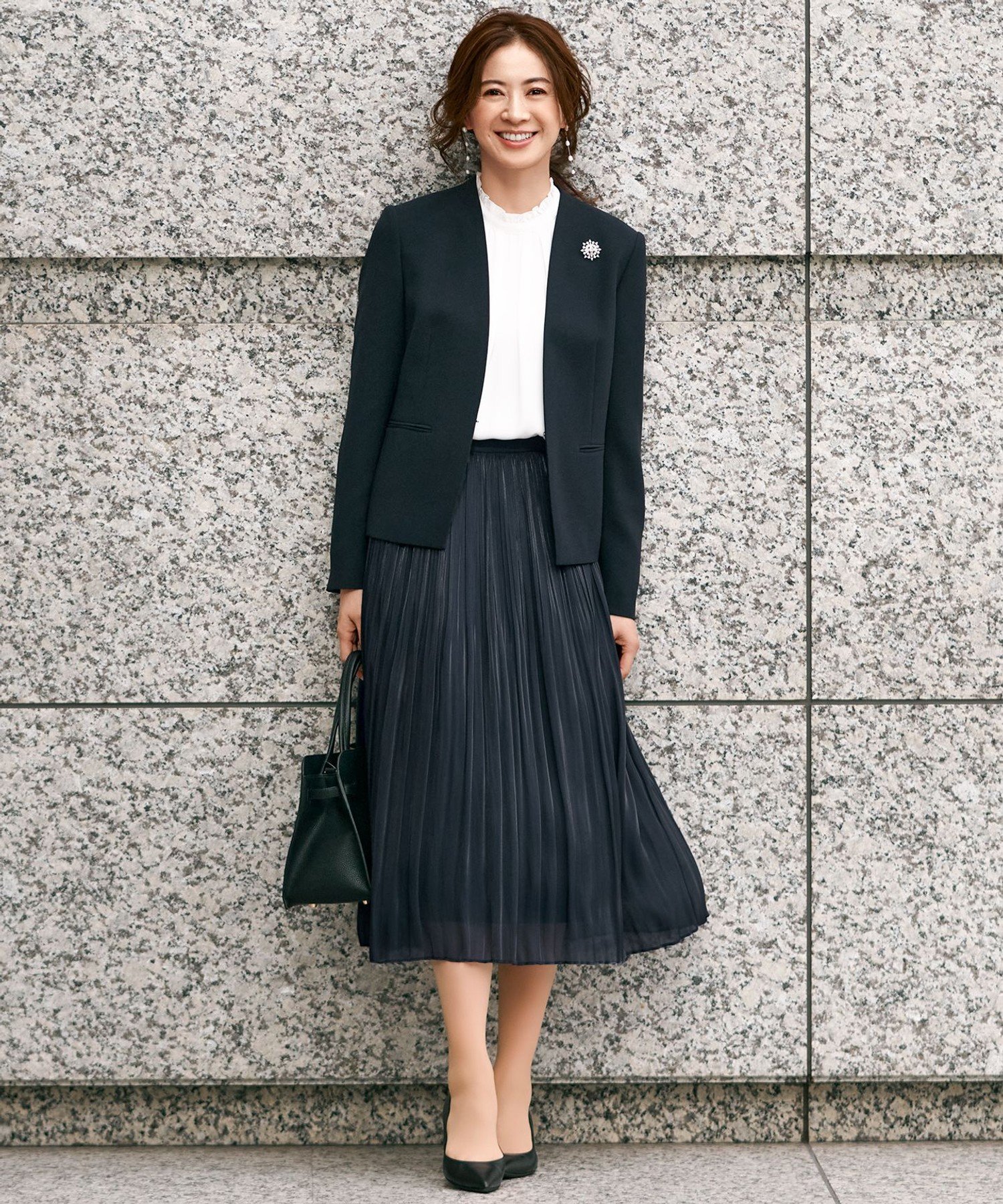 23区｜【セットアップ対応/洗える】トリアセダブルジョーゼット ノー