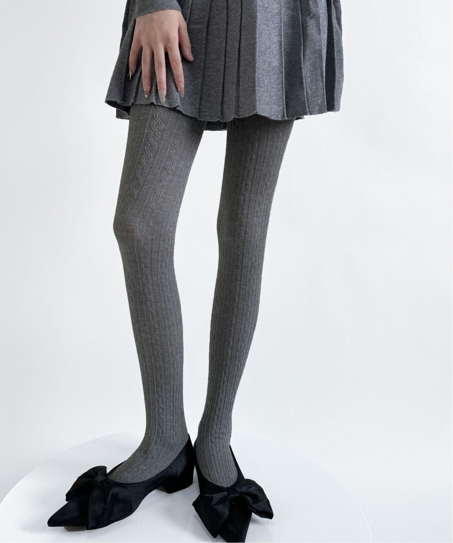 CERCA｜Nia/(W)Nia(ニア)/レースデザイン コットンタイツ | Rakuten