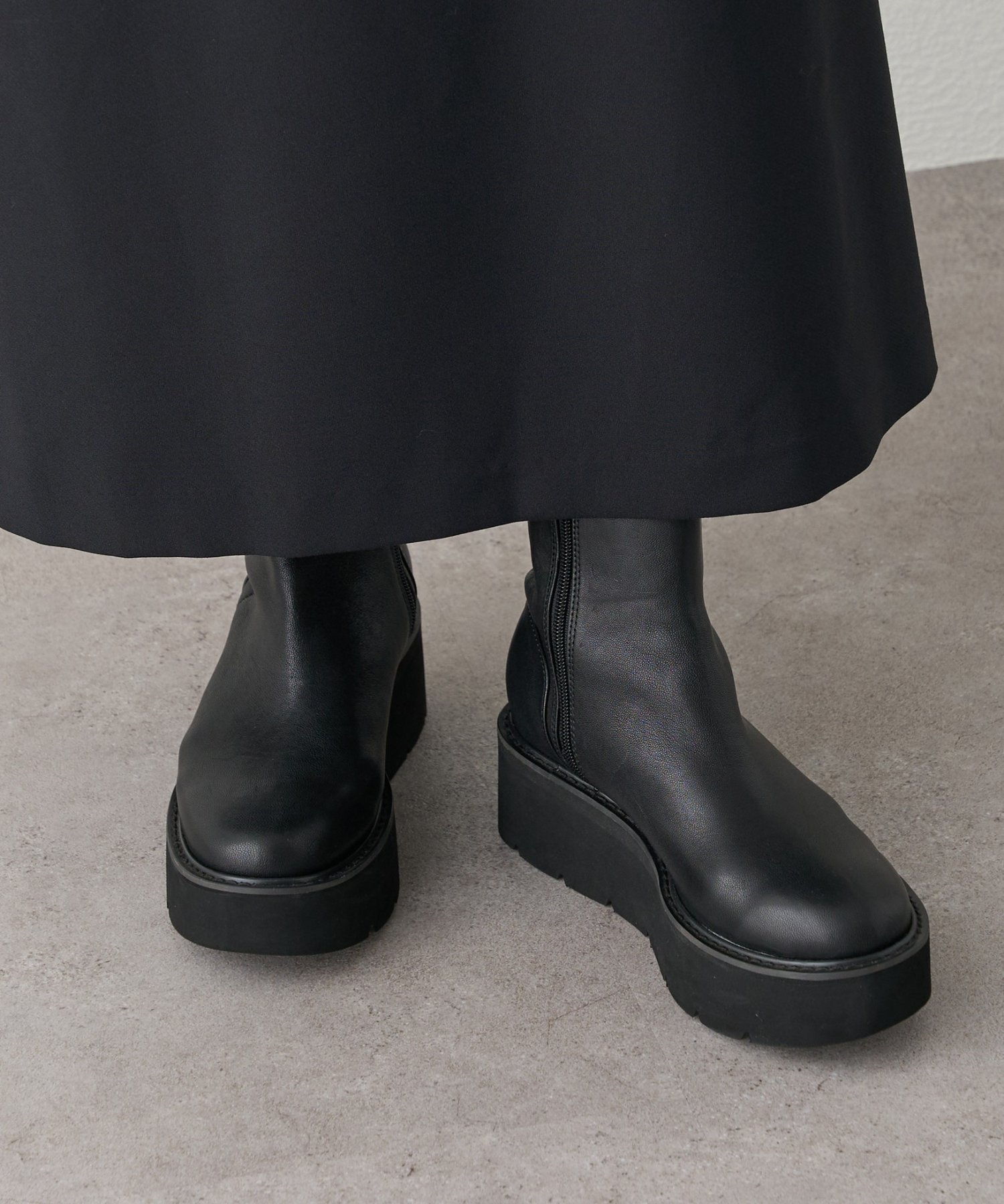 BEARDSLEY｜レザーミドルブーツ | Rakuten Fashion(楽天ファッション