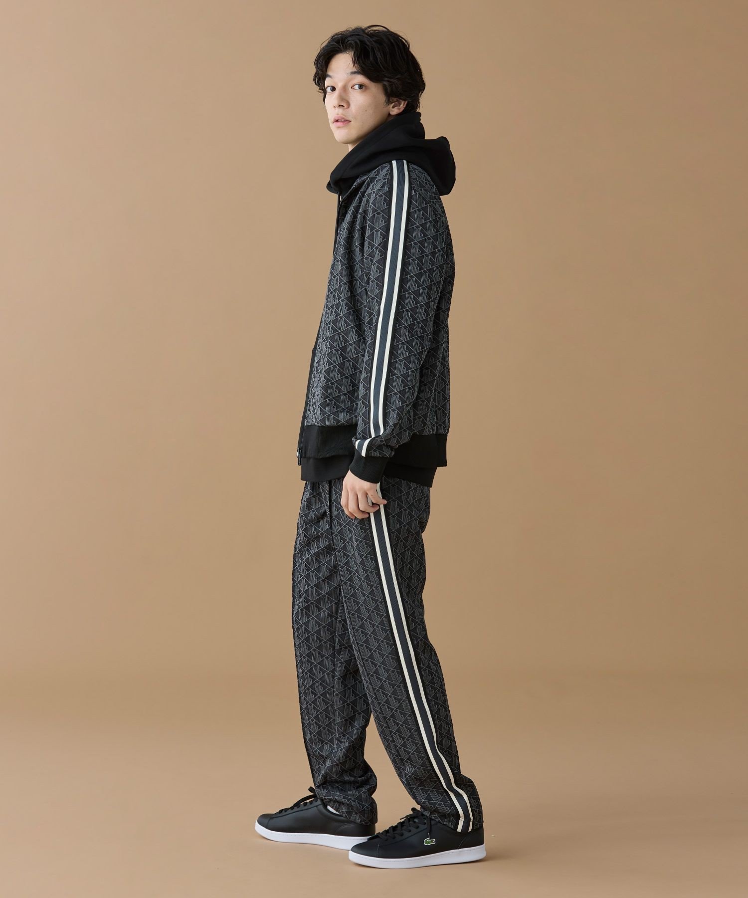 LACOSTE｜モノグラムジャカードトラックジャケット 【セットアップ対応