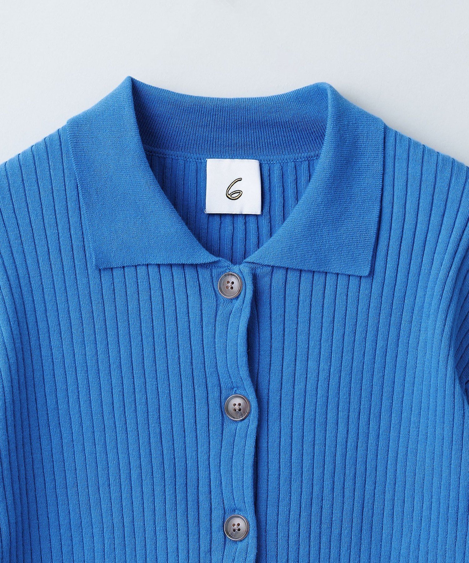 ＜6(ROKU)＞リブシャツカーディガン 6（ロク）の「＜6(ROKU)＞リブシャツカーディガン（カーディガン