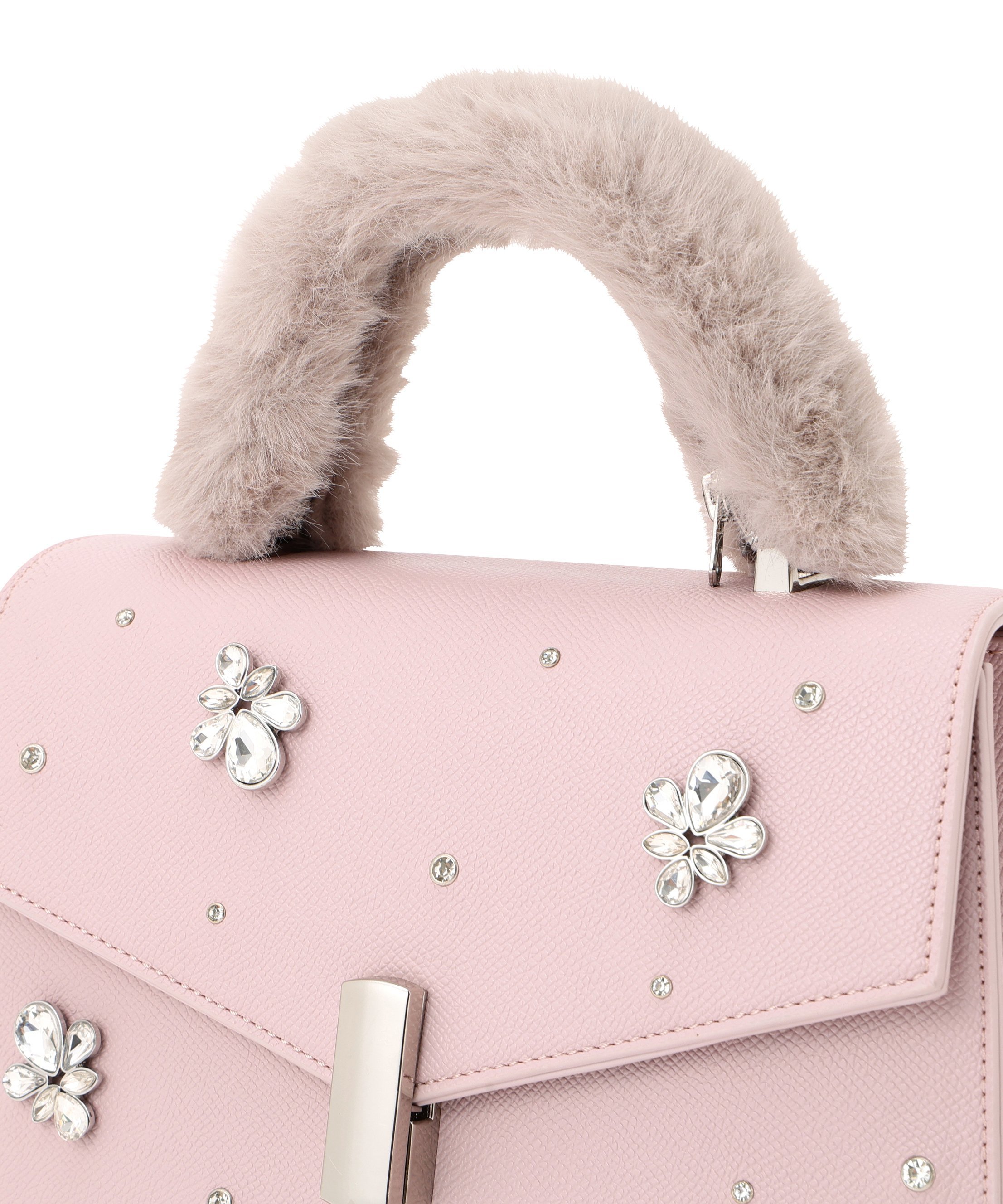 JILL by JILL STUART｜ランダムビジューファーハンドルバッグ