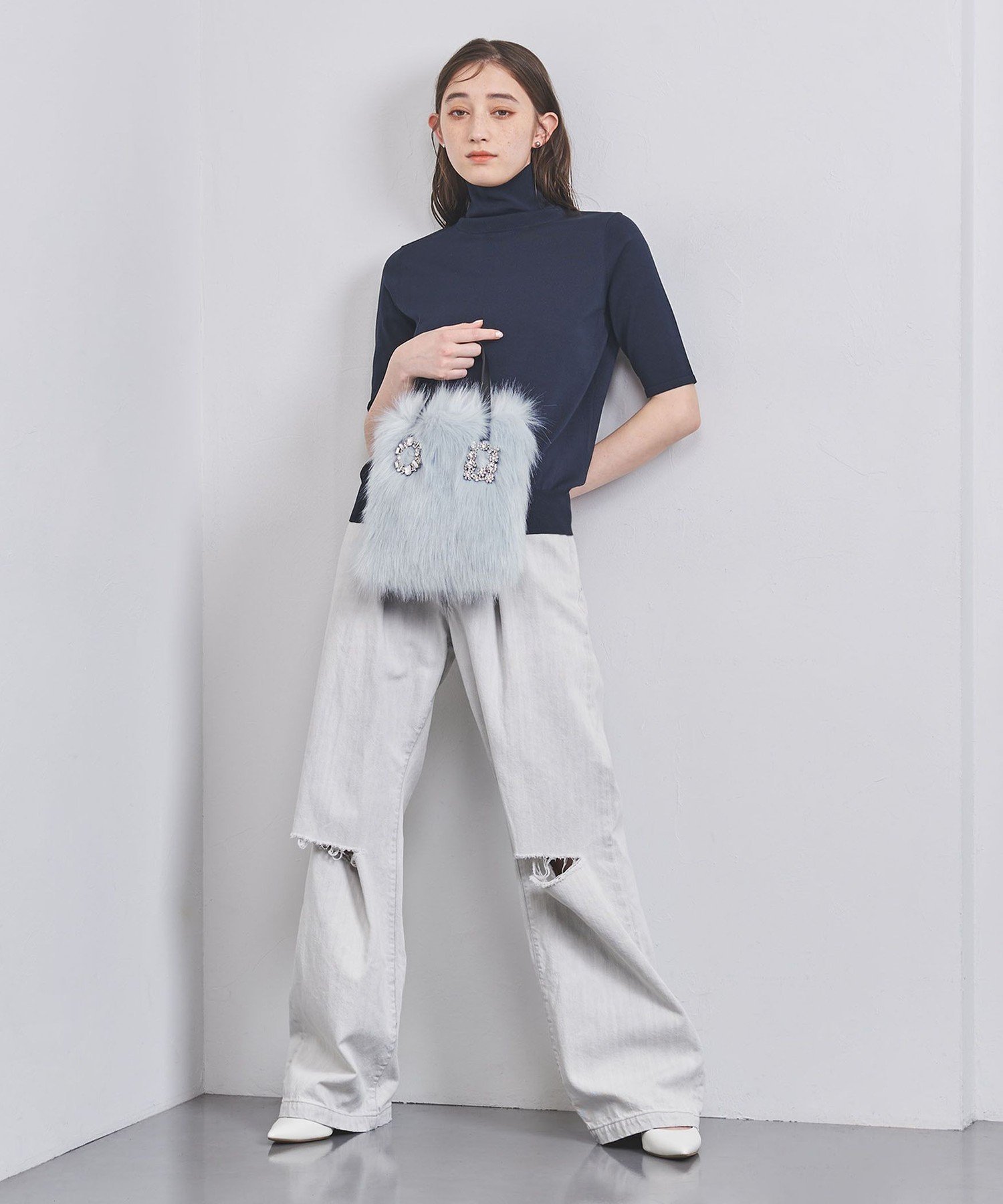 UNITED ARROWS LTD. OUTLET｜ビジューブローチ フェイクファー トート