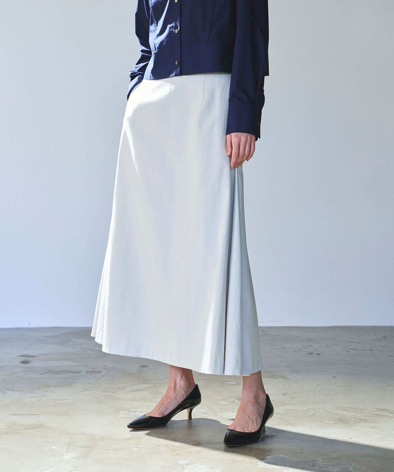 N.O.R.C｜【リネンオックス】サイドタックフレアスカート | Rakuten