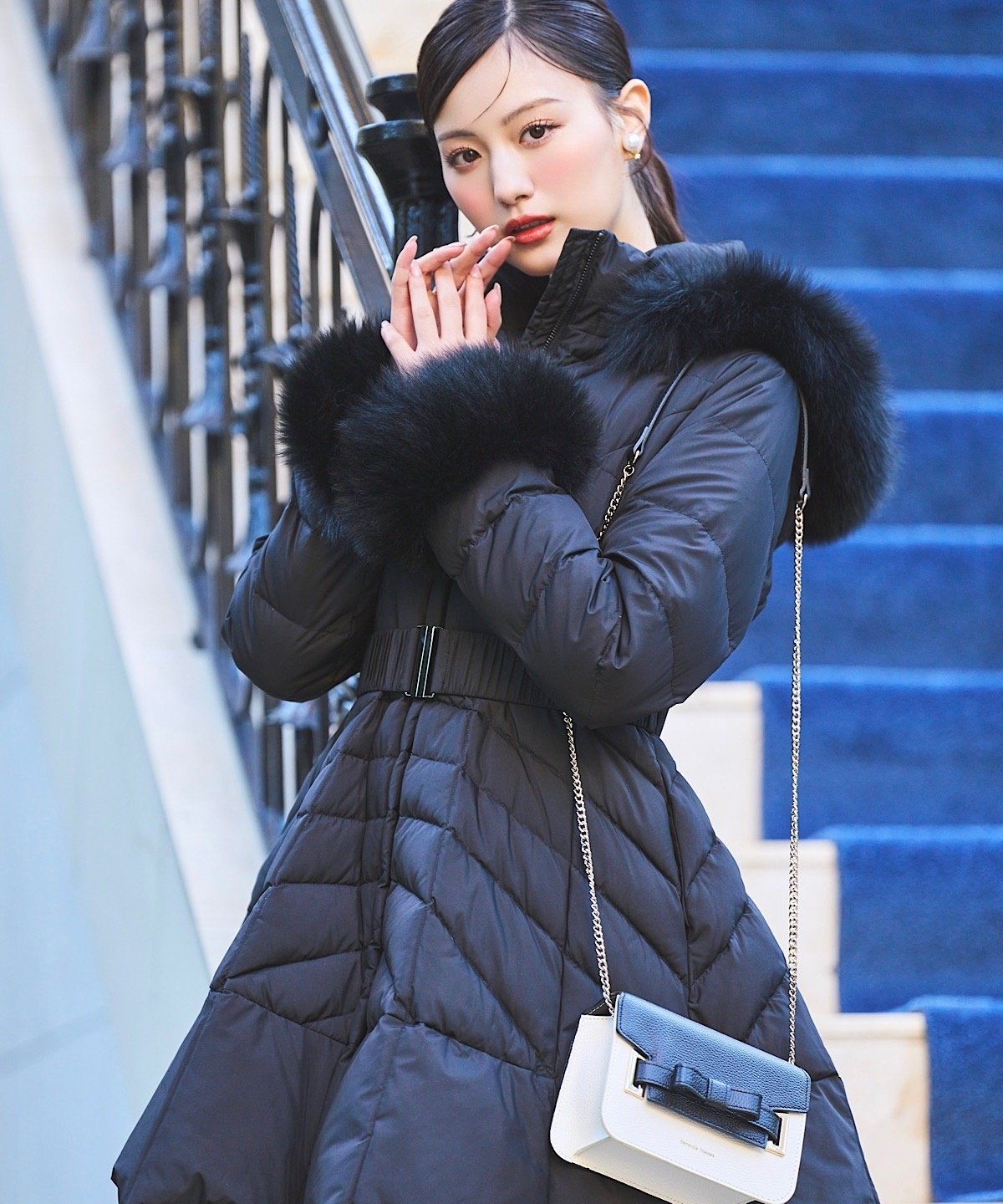 SWINGLE｜FOXファー付ドレスダウンコート | Rakuten Fashion(楽天