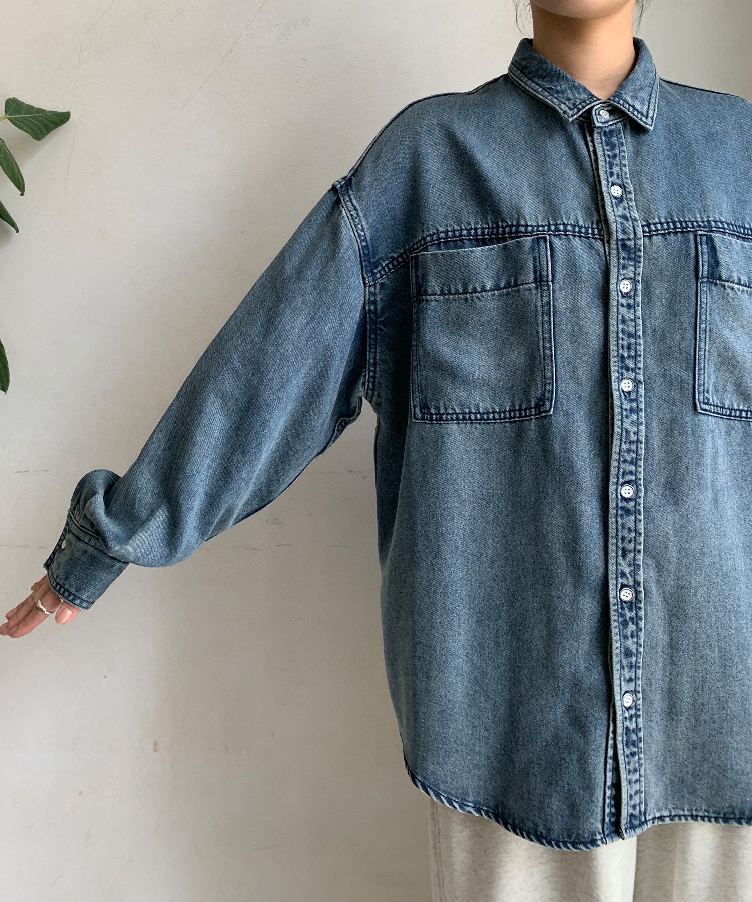 DOUDOU｜リヨセルデニムポケットシャツ | Rakuten Fashion(楽天
