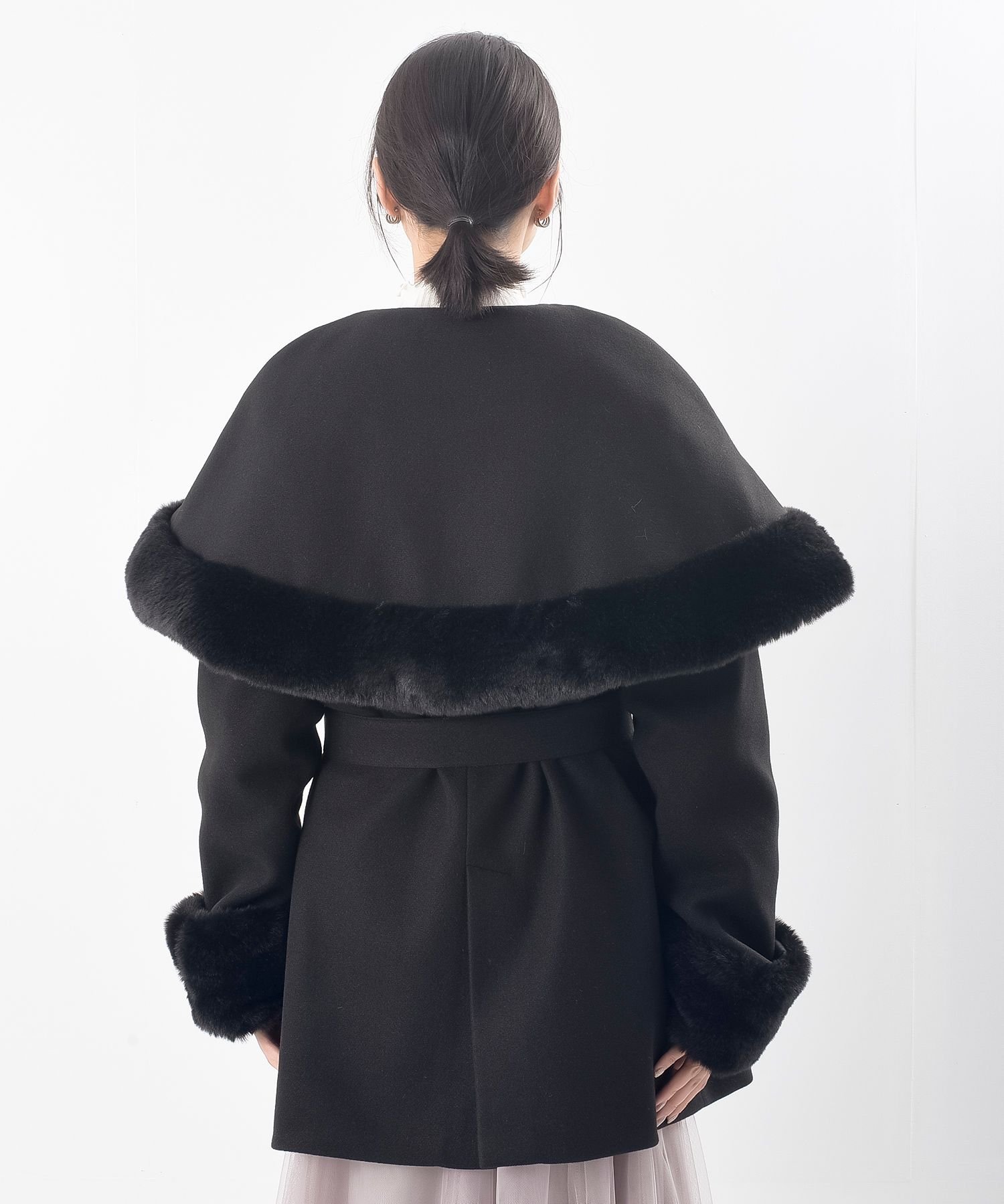 rps｜フェイクファーケープ付きコート | Rakuten Fashion(楽天