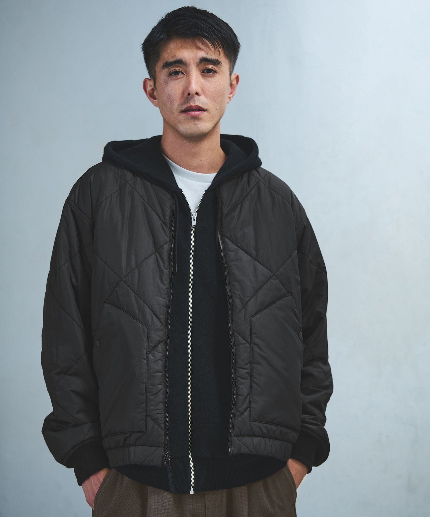 UNITED ARROWS green label relaxing｜パデッド リバーシブル ジップ