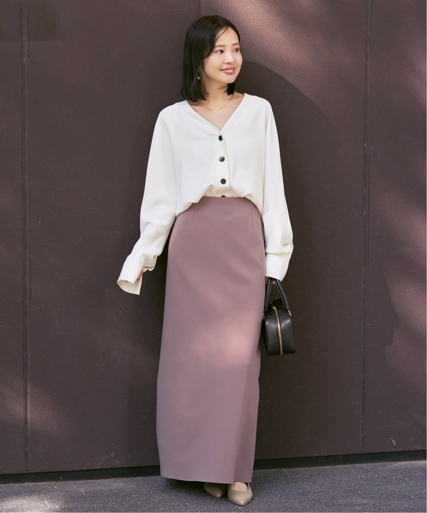 NOBLE｜《追加・WEB限定カラー》エステルダブルクロスカーデブラウス