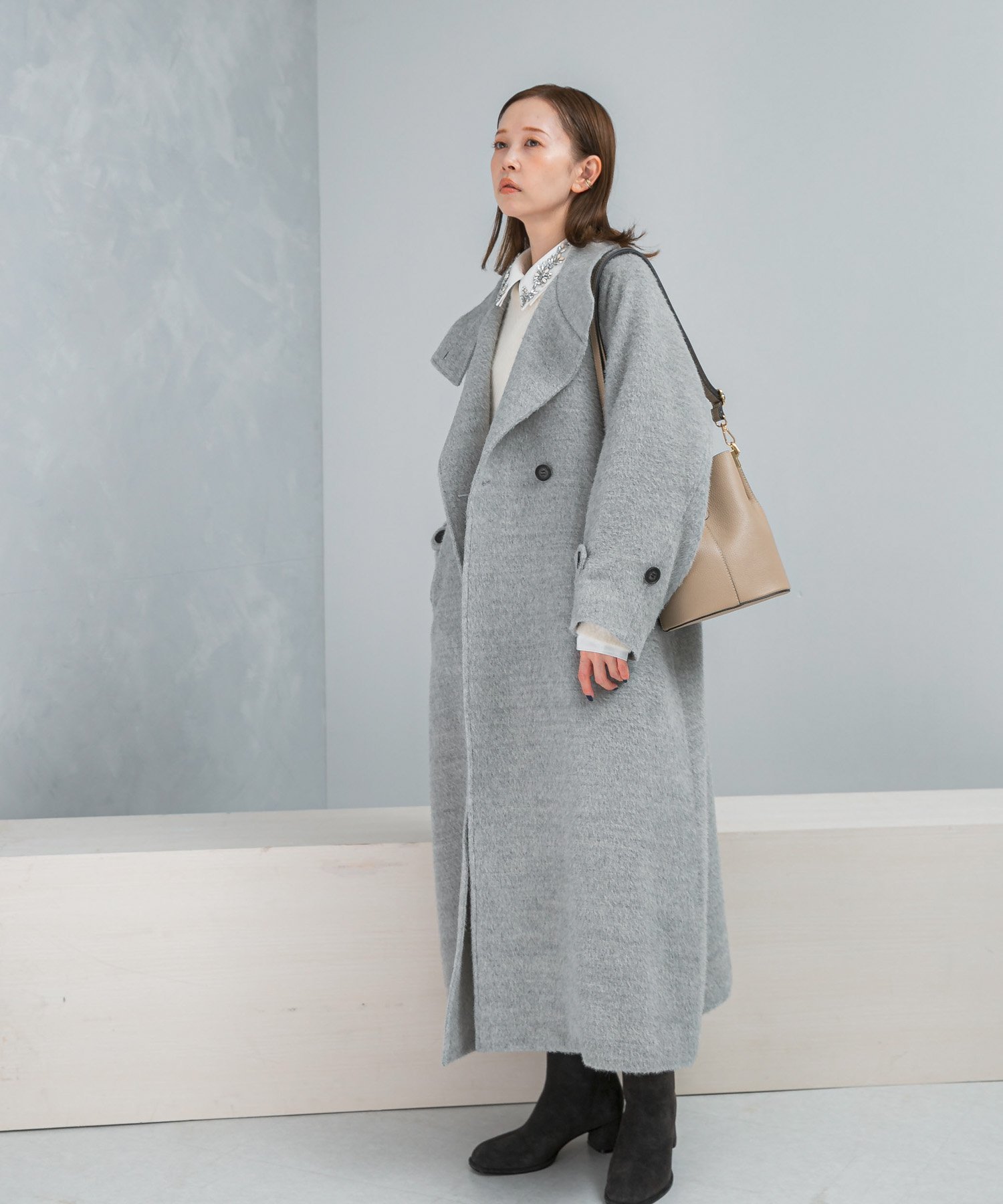 URBAN RESEARCH ROSSO｜アルパカ混シャギースタンドコート | Rakuten