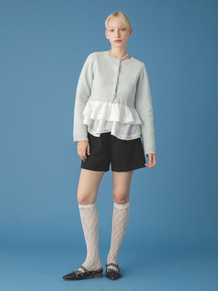 FURFUR｜【WEB限定カラー】ペプラムレイヤードカーディガン | Rakuten