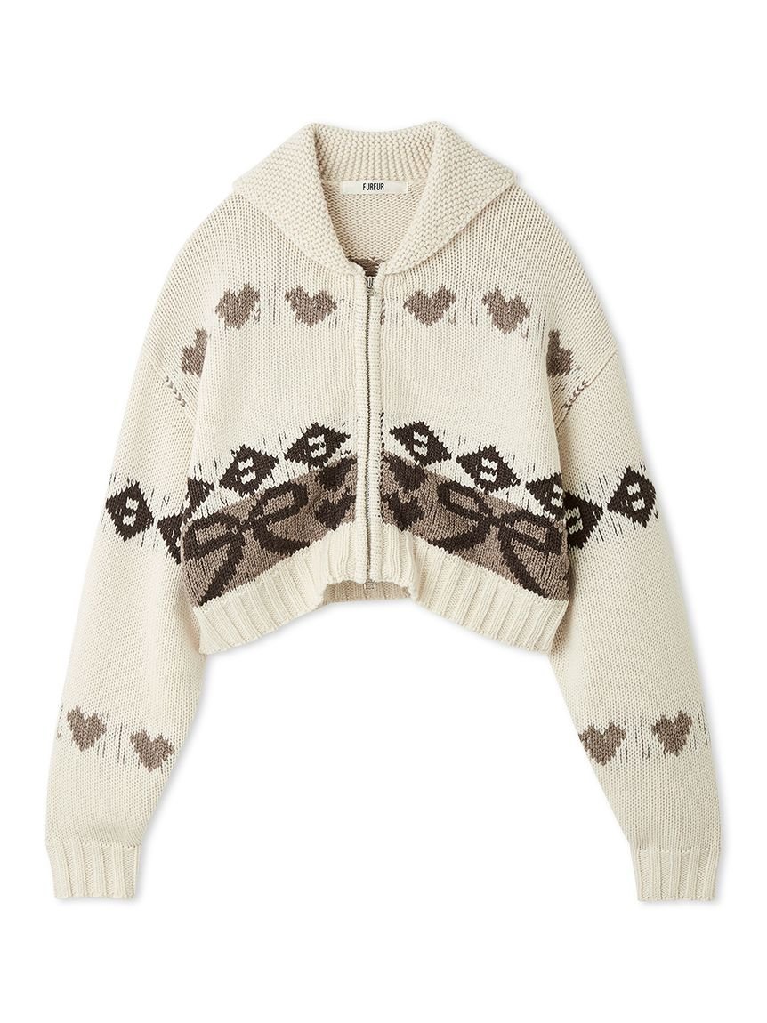FURFUR｜リボンカウチンニットカーディガン | Rakuten Fashion(楽天