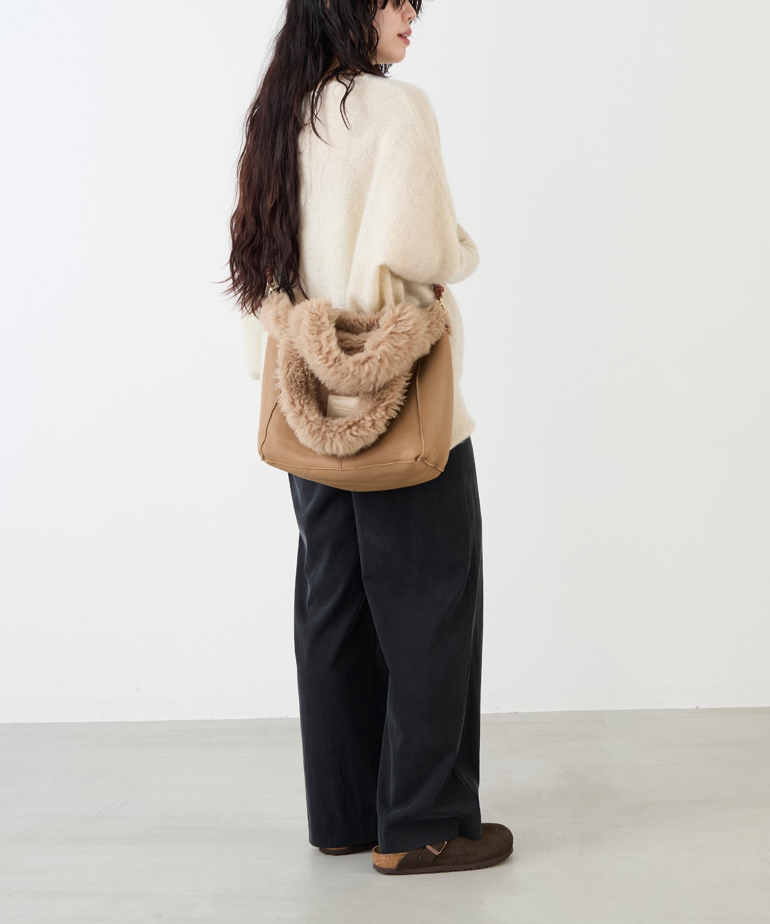 MICA＆DEAL｜【Lisa Conte'】リバーシブルムートンバッグ-AZZURRA