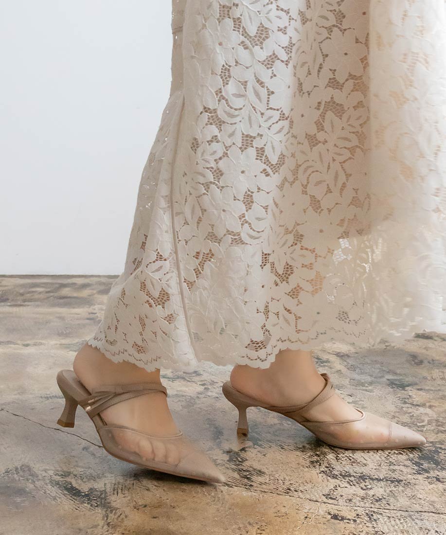 RANDA｜シアーリボンミュールパンプス | Rakuten Fashion(楽天