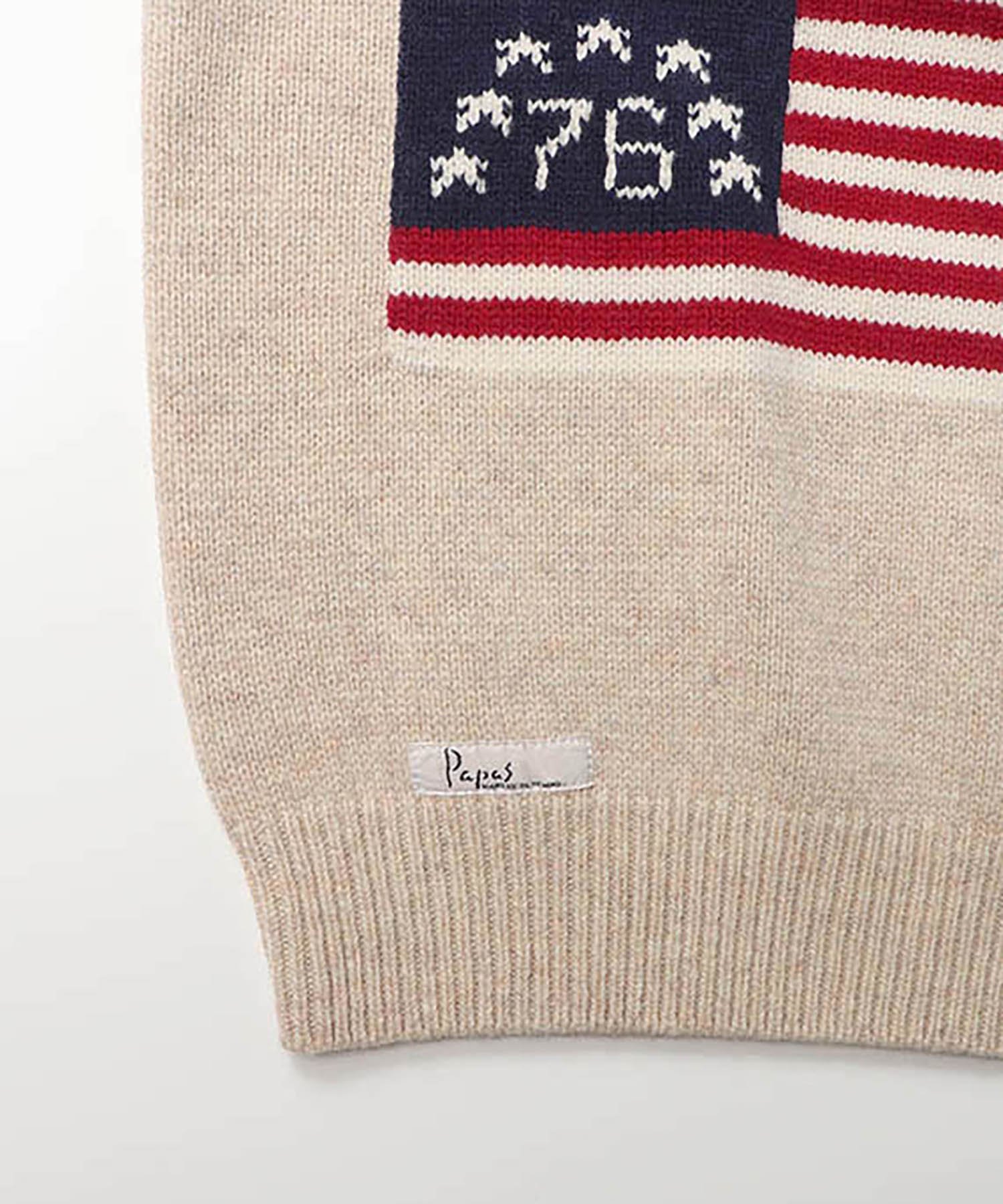 Papas｜多色インターシャ7Gニットパーカー【国旗・旗】 | Rakuten