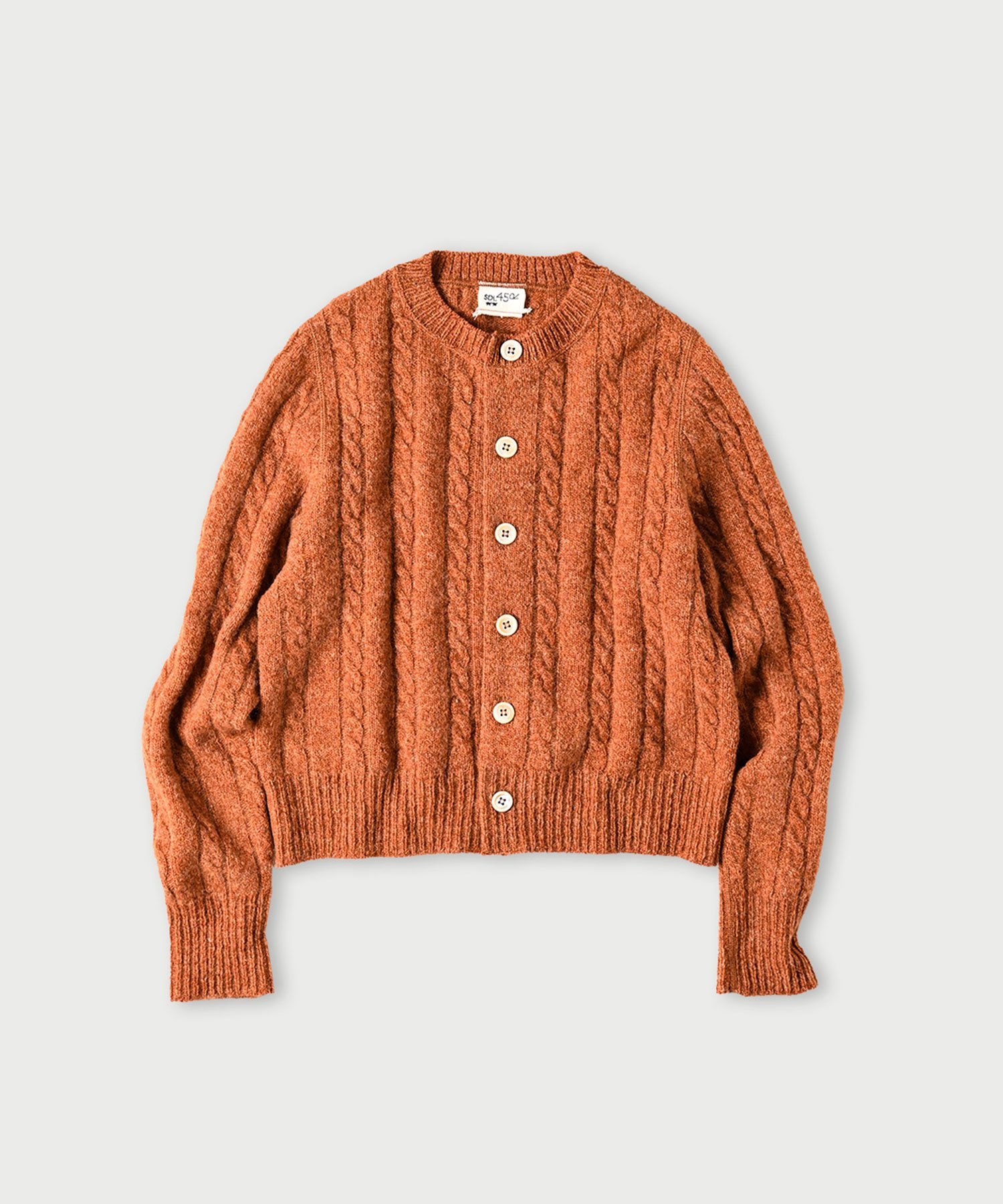 45R｜シェットランドケーブル縮絨のカーディガン | Rakuten Fashion