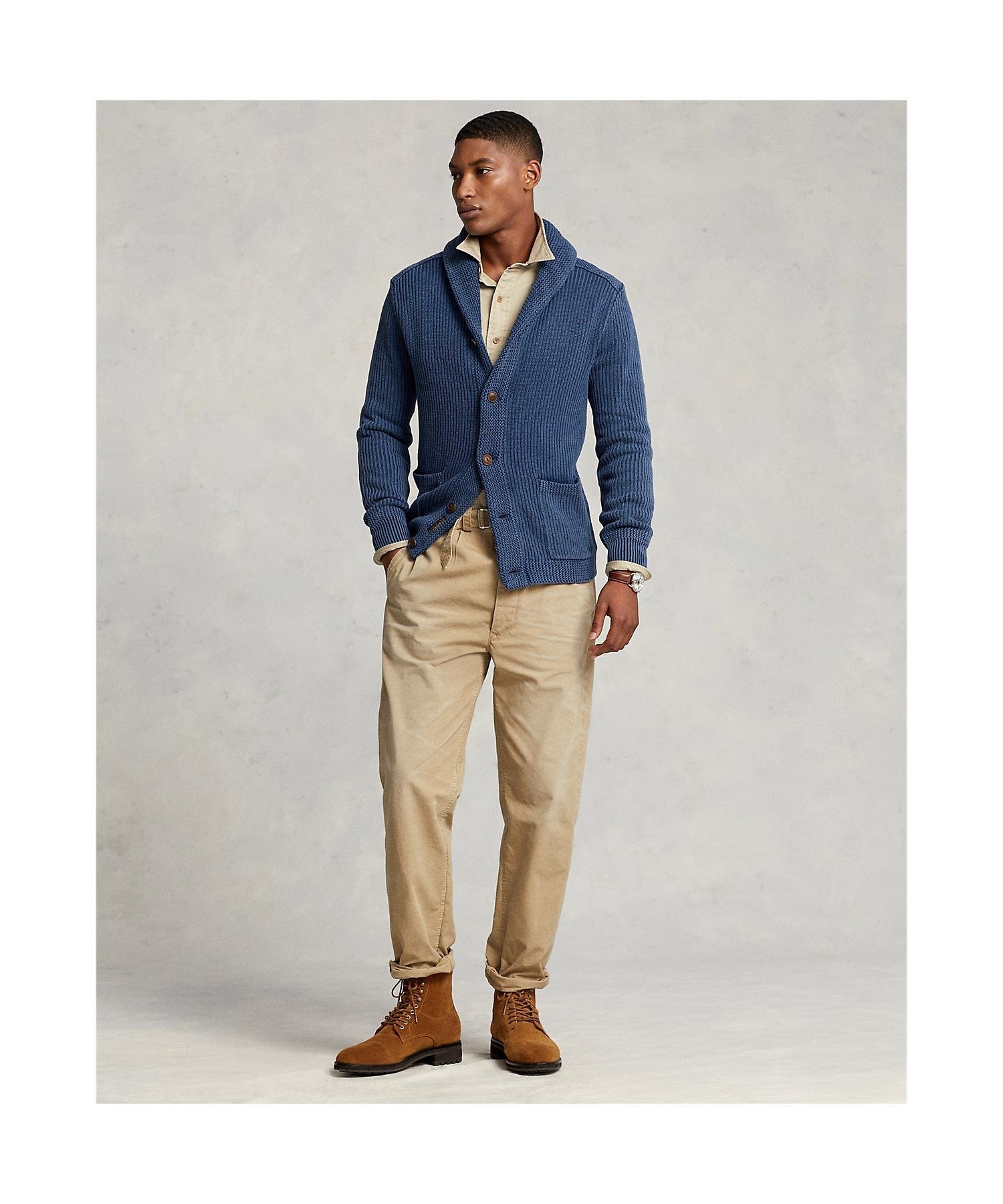 RALPH LAUREN｜コットン ショールカラー カーディガン | Rakuten