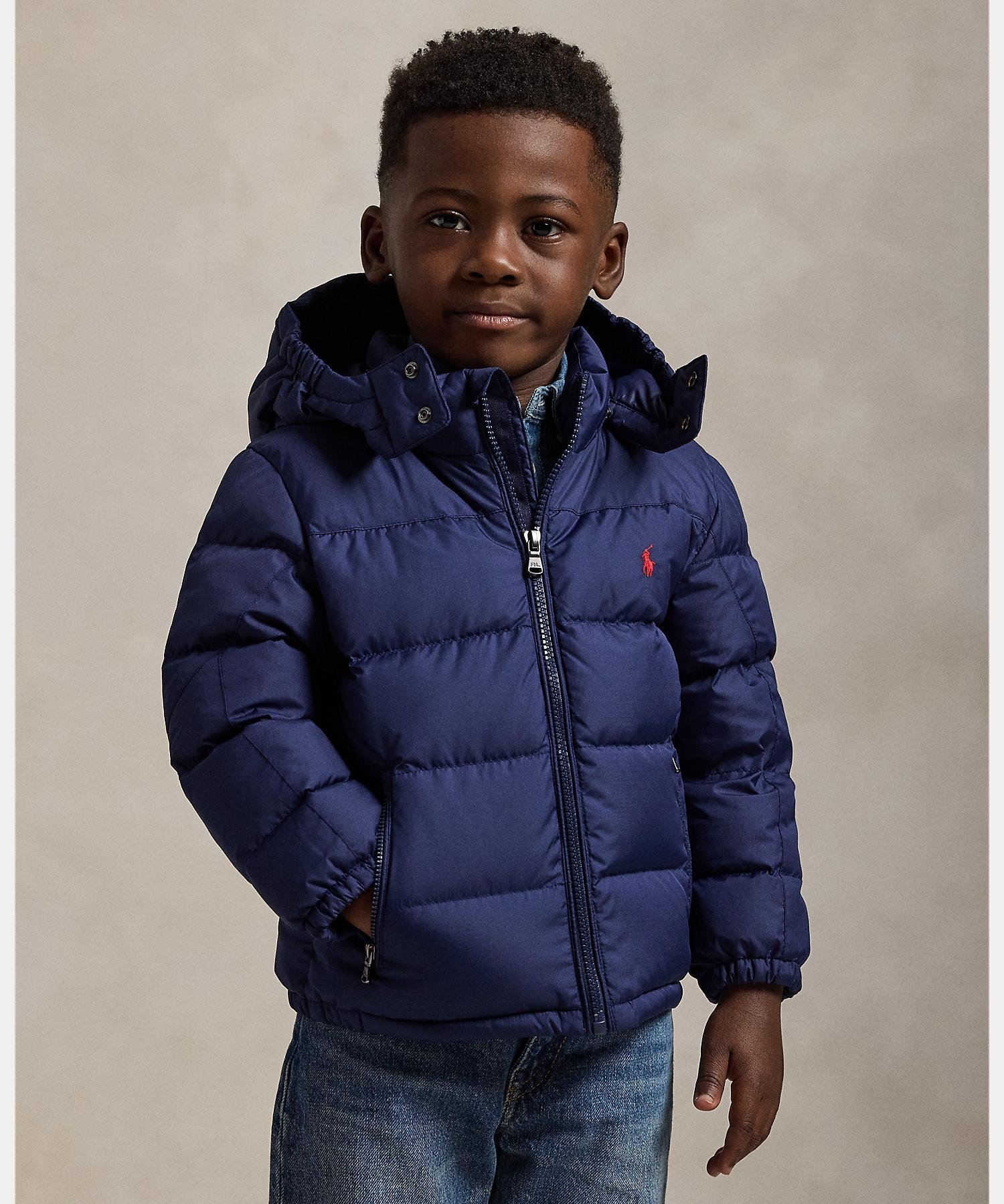 RALPH LAUREN｜(ボーイズ 2才~7才)リップストップ ダウン フーデッド