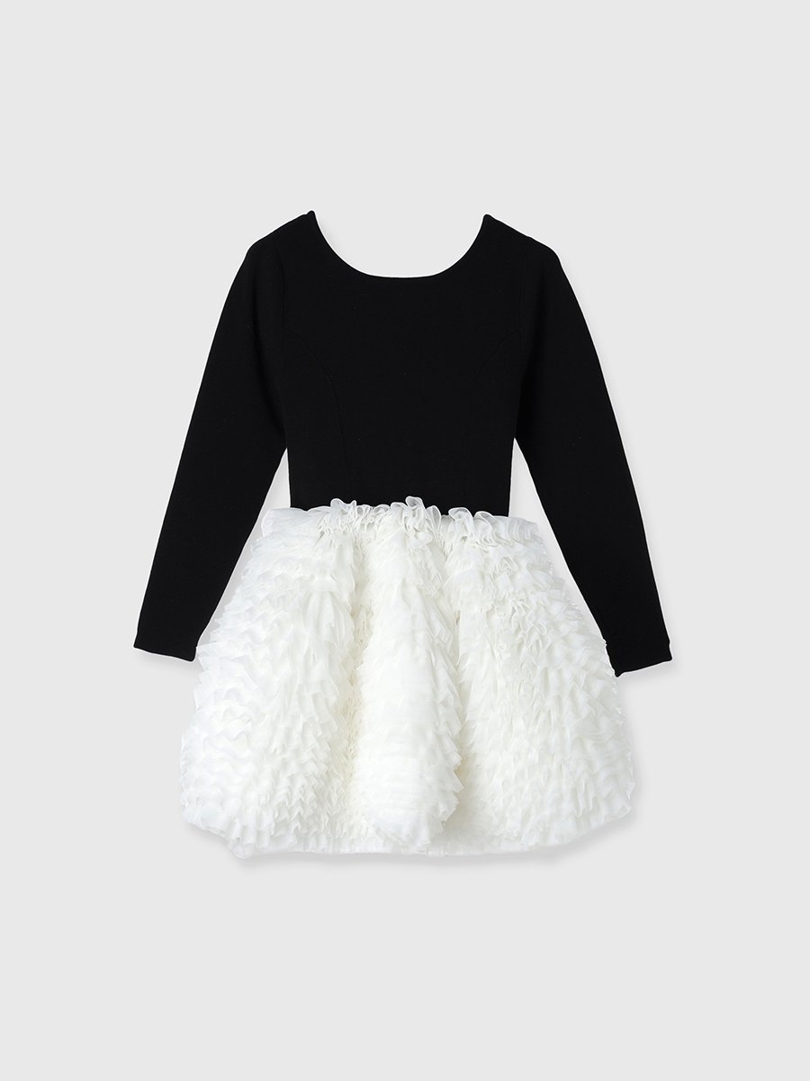 EIMY ISTOIRE｜ボリュームチュールフリルニットワンピース | Rakuten