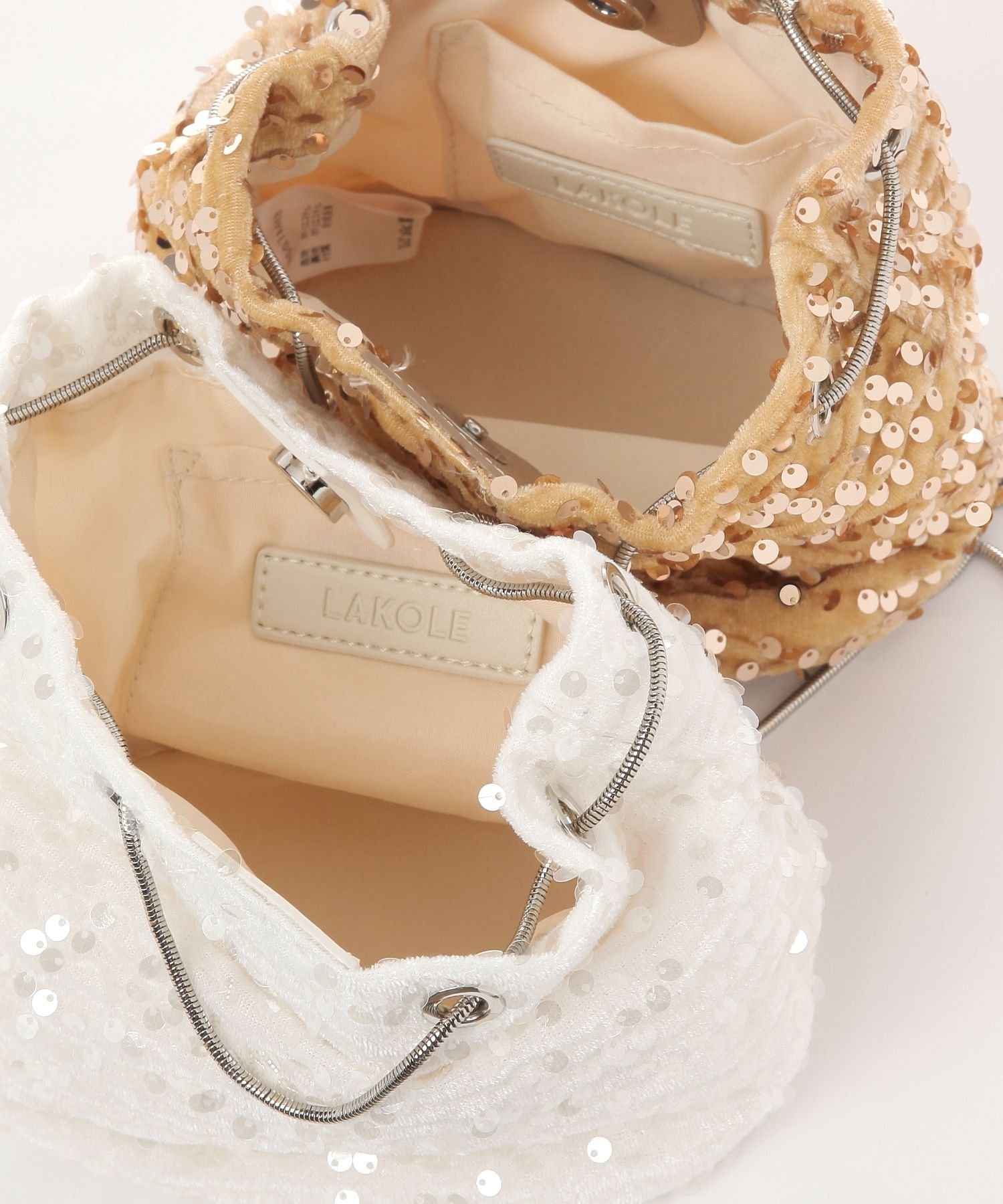 LAKOLE｜スパンコール巾着ショルダーバッグ | Rakuten Fashion(楽天