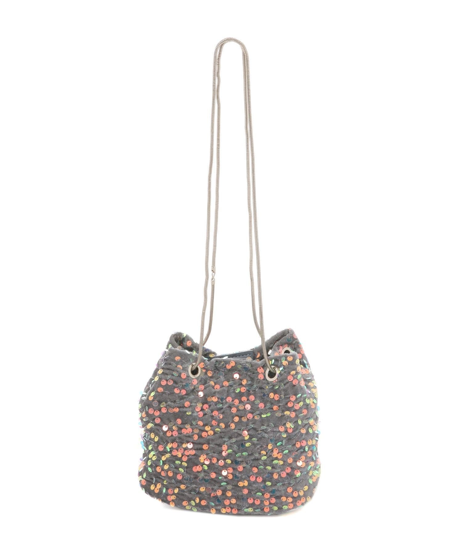 LAKOLE｜スパンコール巾着ショルダーバッグ | Rakuten Fashion(楽天