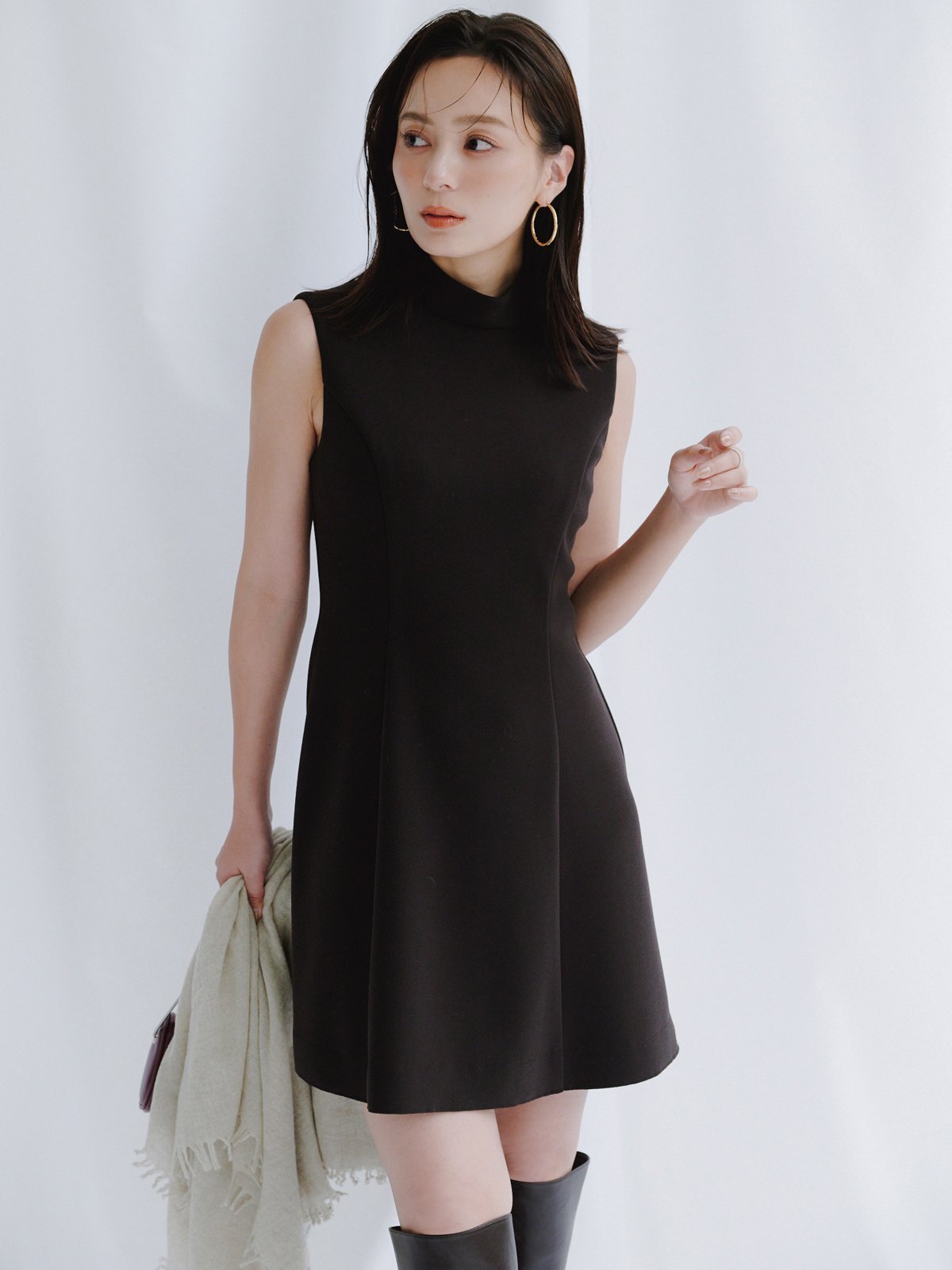 anuans｜カットジョーゼットミニワンピース | Rakuten Fashion(楽天