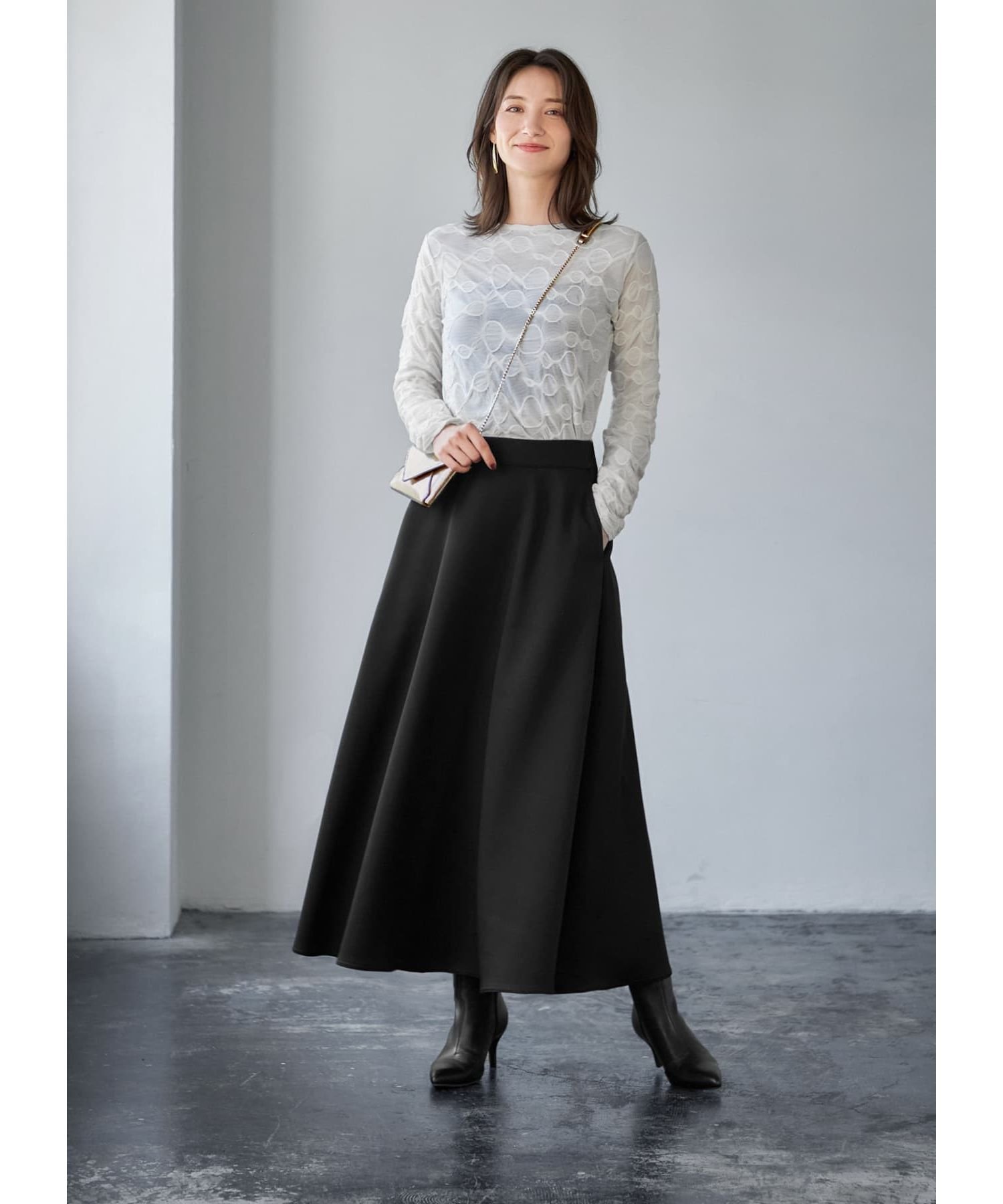 STYLE DELI｜サークル柄シワ加工シアートップス | Rakuten Fashion