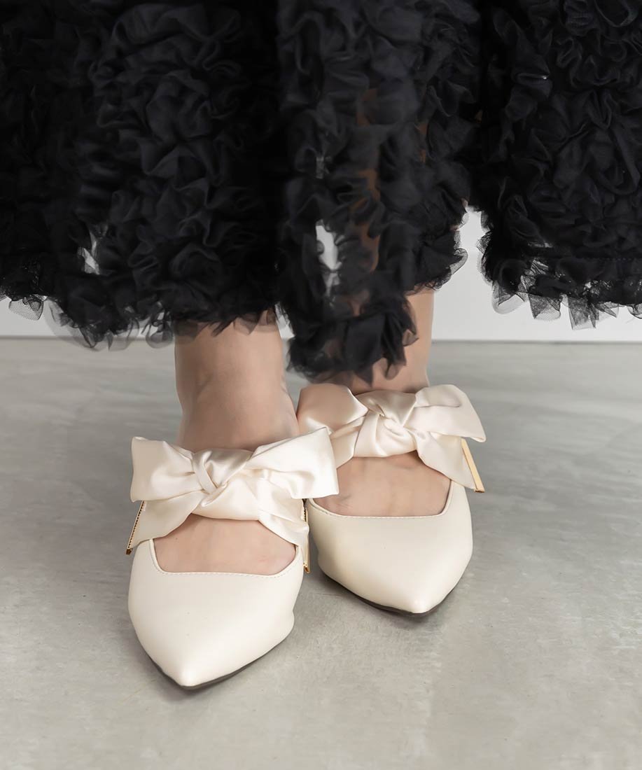 RANDA｜ビッグサテンリボンミュール | Rakuten Fashion(楽天