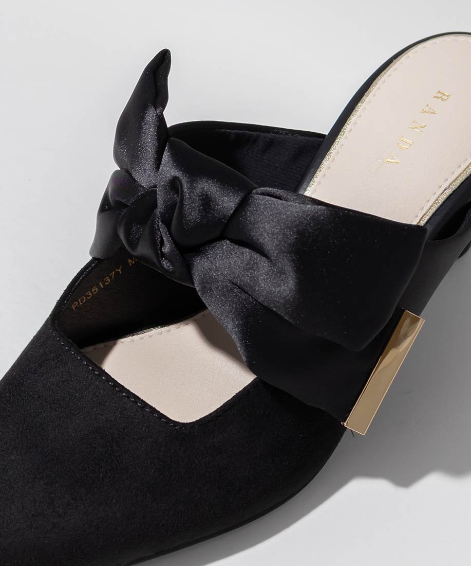 RANDA｜ビッグサテンリボンミュール | Rakuten Fashion(楽天