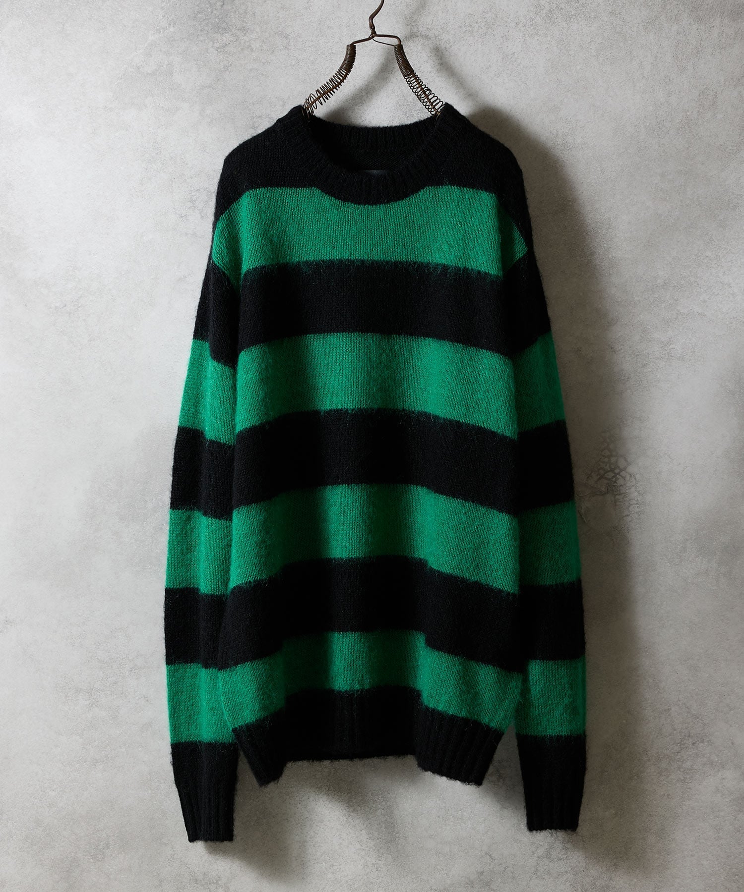 NUMBER (N)INE｜MOHAIR WIDE STRIPED KNIT SWEATER | Rakuten Fashion