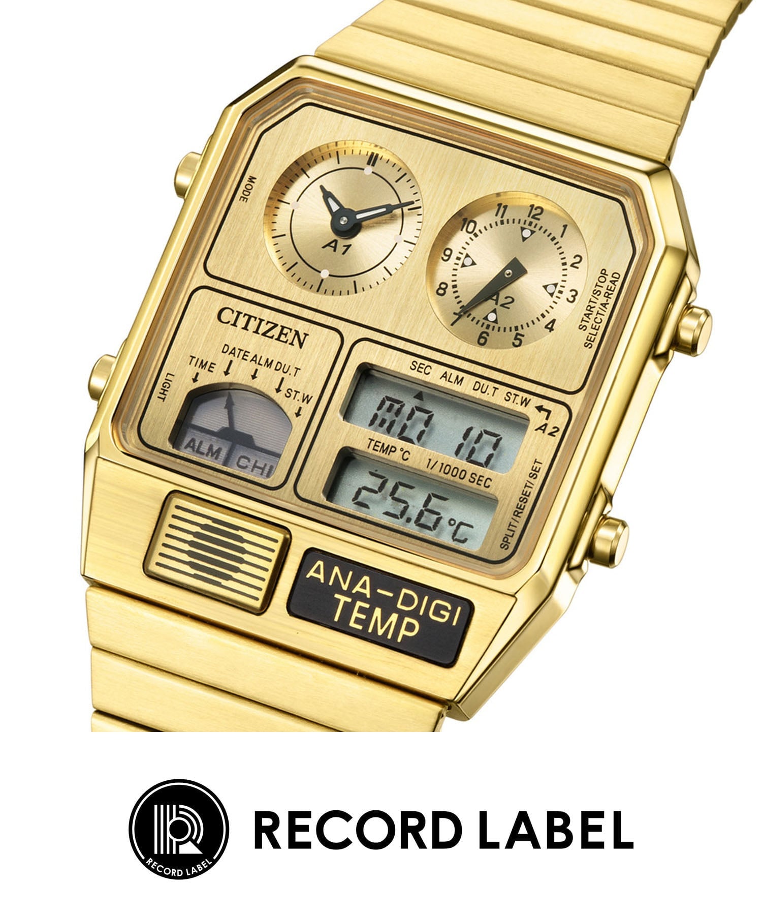 CITIZEN｜シチズン レコードレーベル アナデジテンプ CITIZEN JG2103