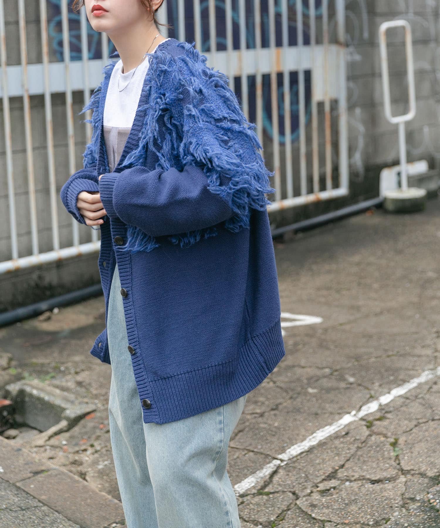 KBF｜ジャガードフリンジカーディガン | Rakuten Fashion(楽天